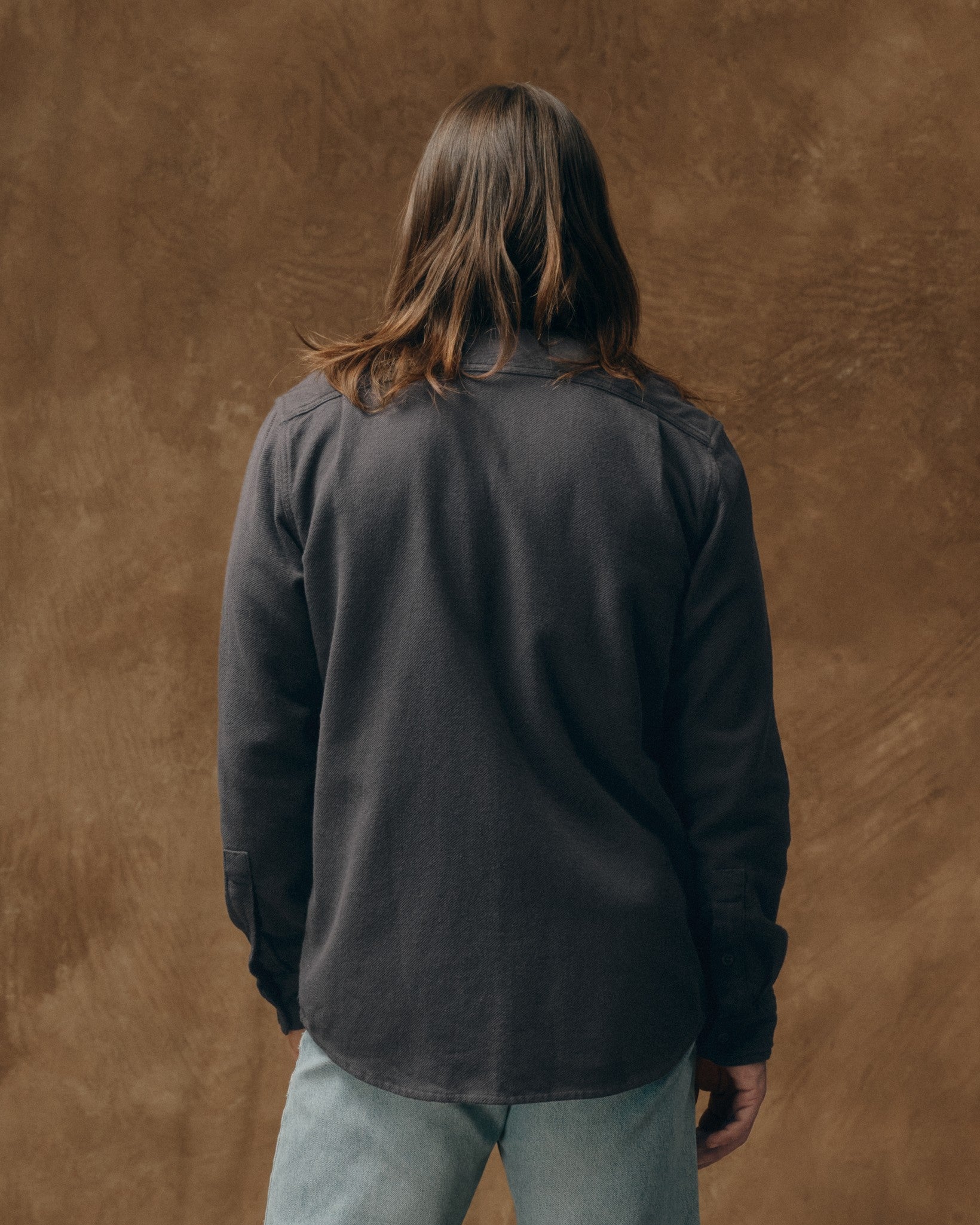 Vintage Flannel Work Shirt - Charcoal - Image 2