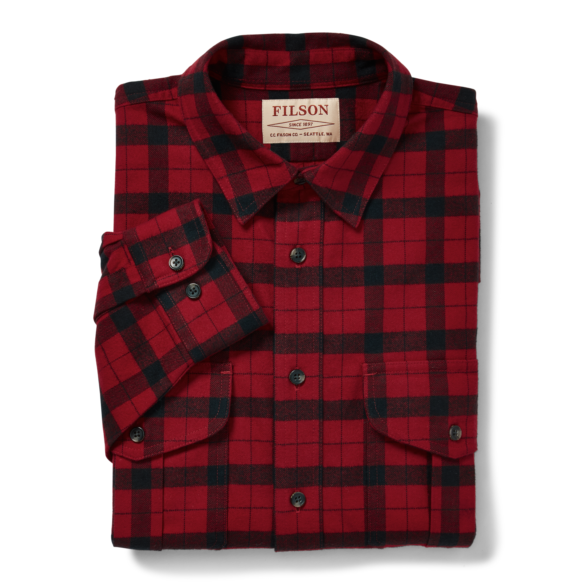 Alaskan Guide Shirt - Extra Long - Red/black Plaid - Image 2