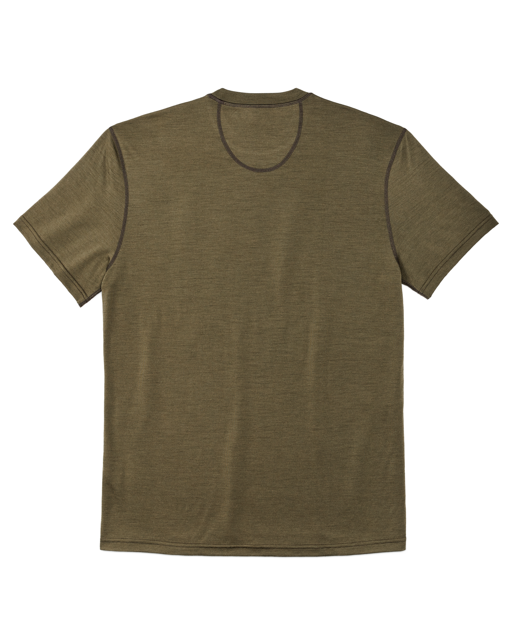 210g Merino Wool Short Sleeve Crewneck - Dark Olive - Image 6