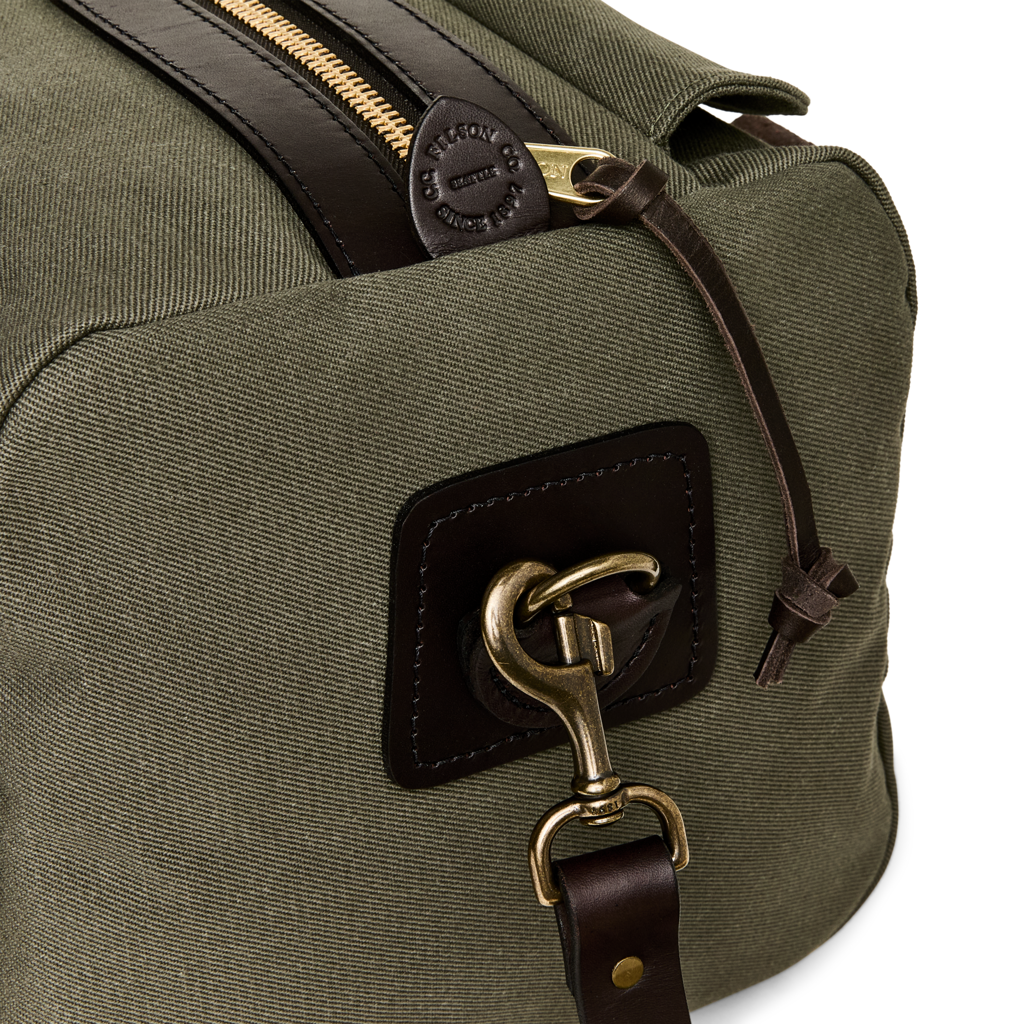 Small Rugged Twill Duffle Bag - Otter Green - Image 6