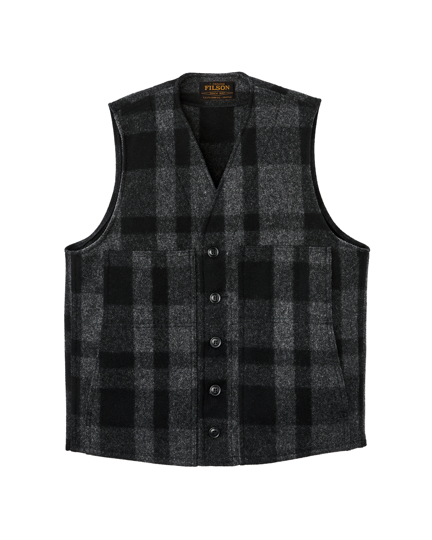 Mackinaw Wool Vest - Charcoal - Image 9