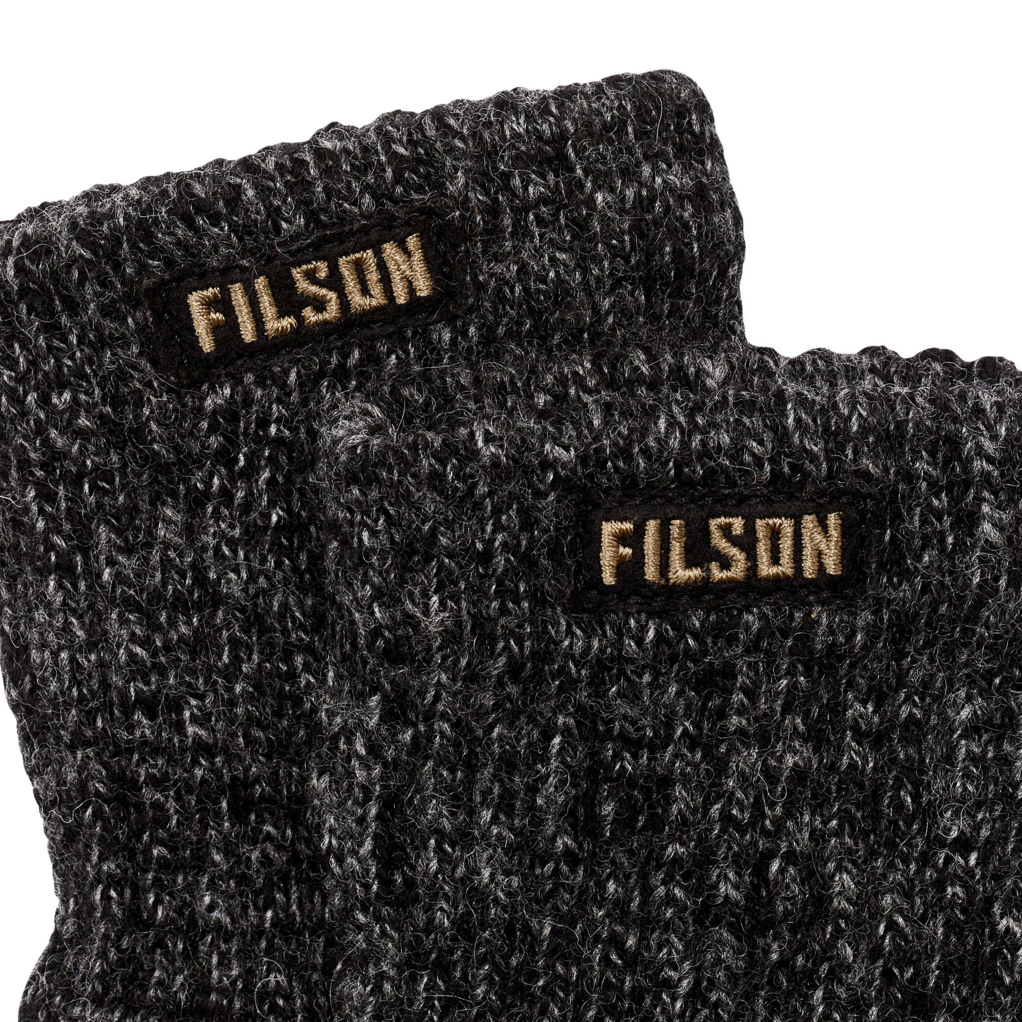 Full Finger Knit Gloves - Charcoal - Image 2