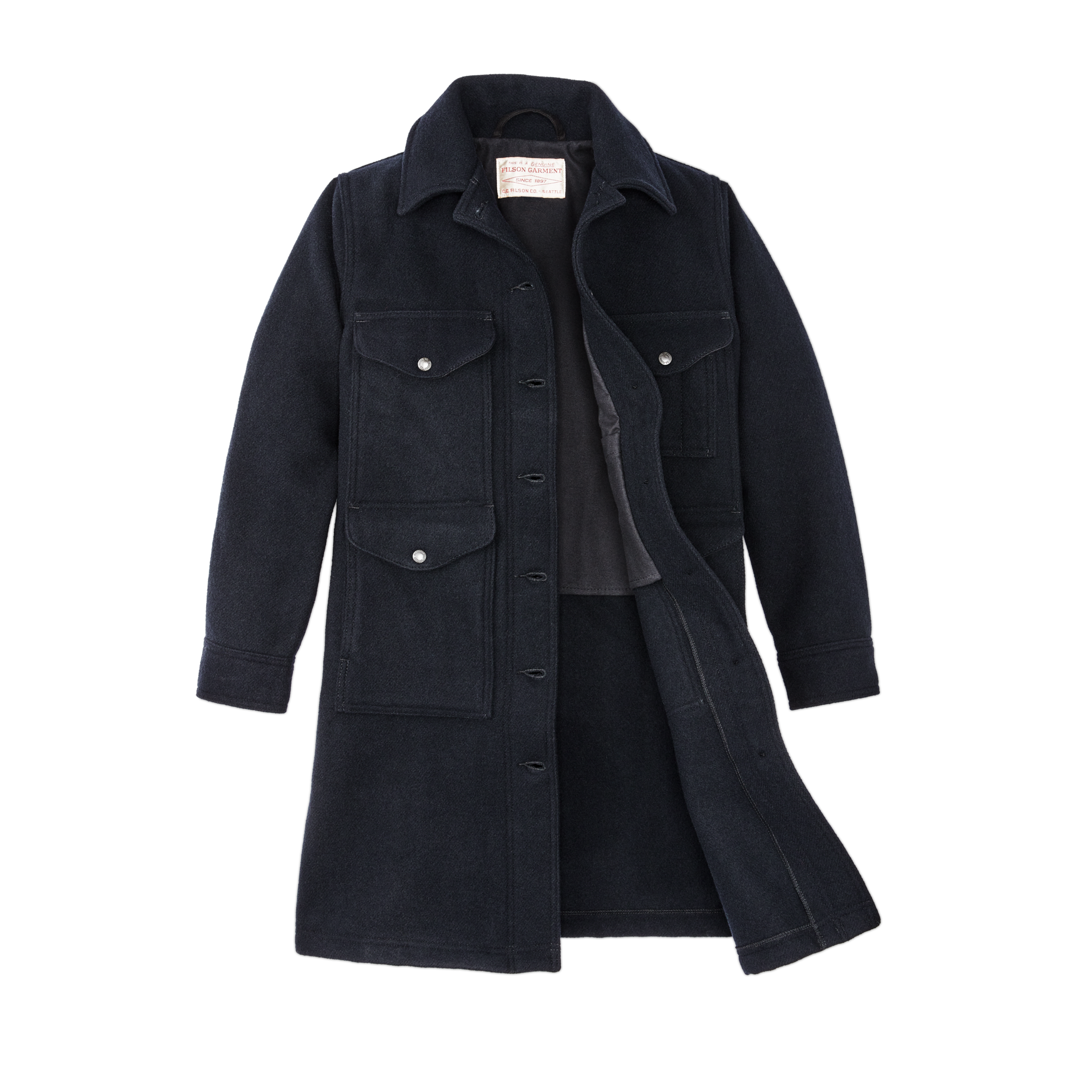 Women's Long Mackinaw Cruiser - Dark Navy - Image 3