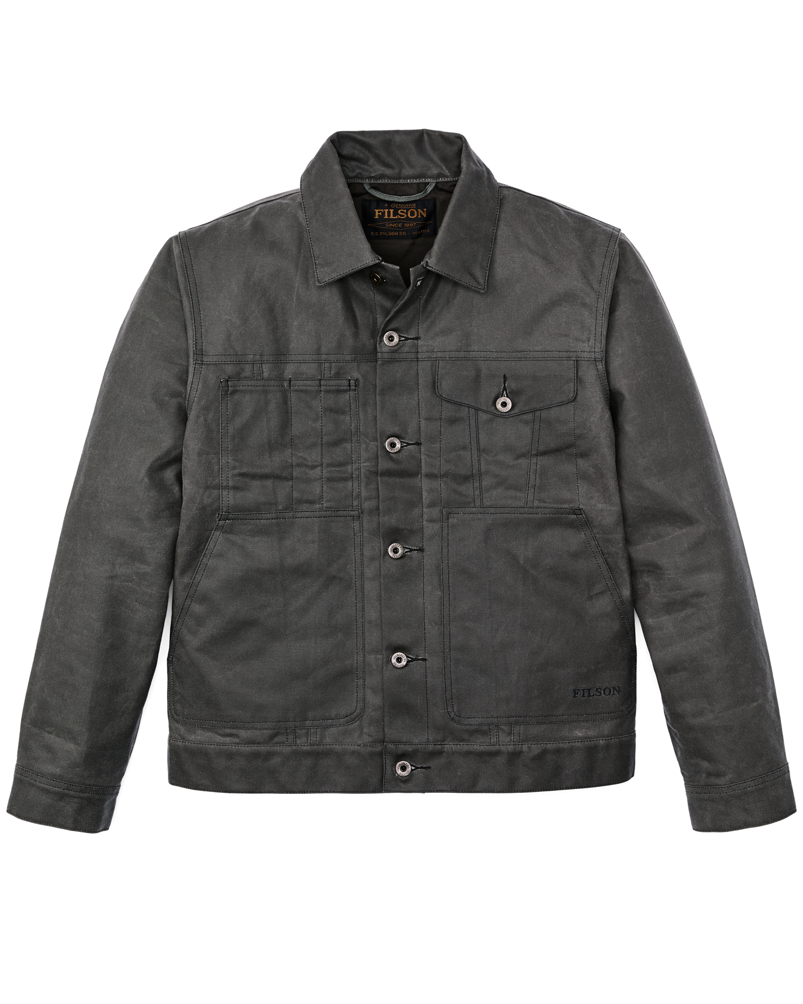 Tin Cloth Short Lined Cruiser Jacket - Castor Gray - Image 3