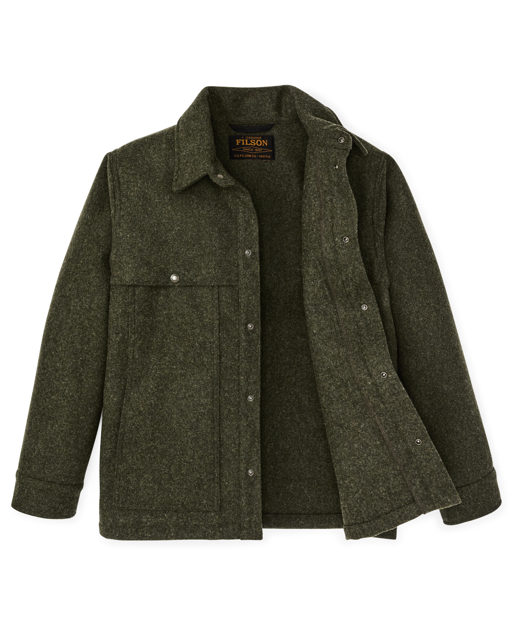 Mackinaw Wool Cape Coat - Forest Green - Image 4