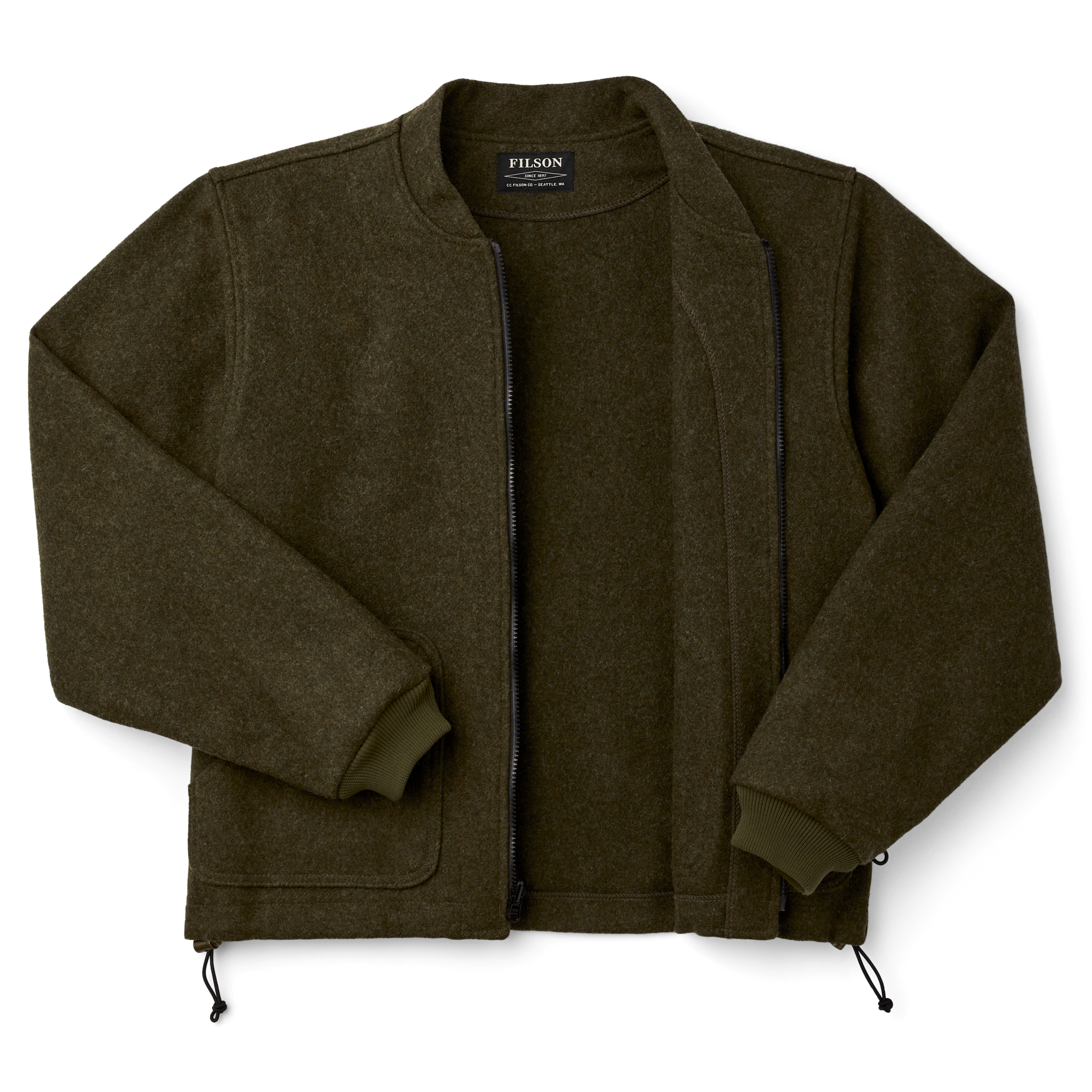 Mackinaw Wool Jacket Liner - Forest Green - Image 3