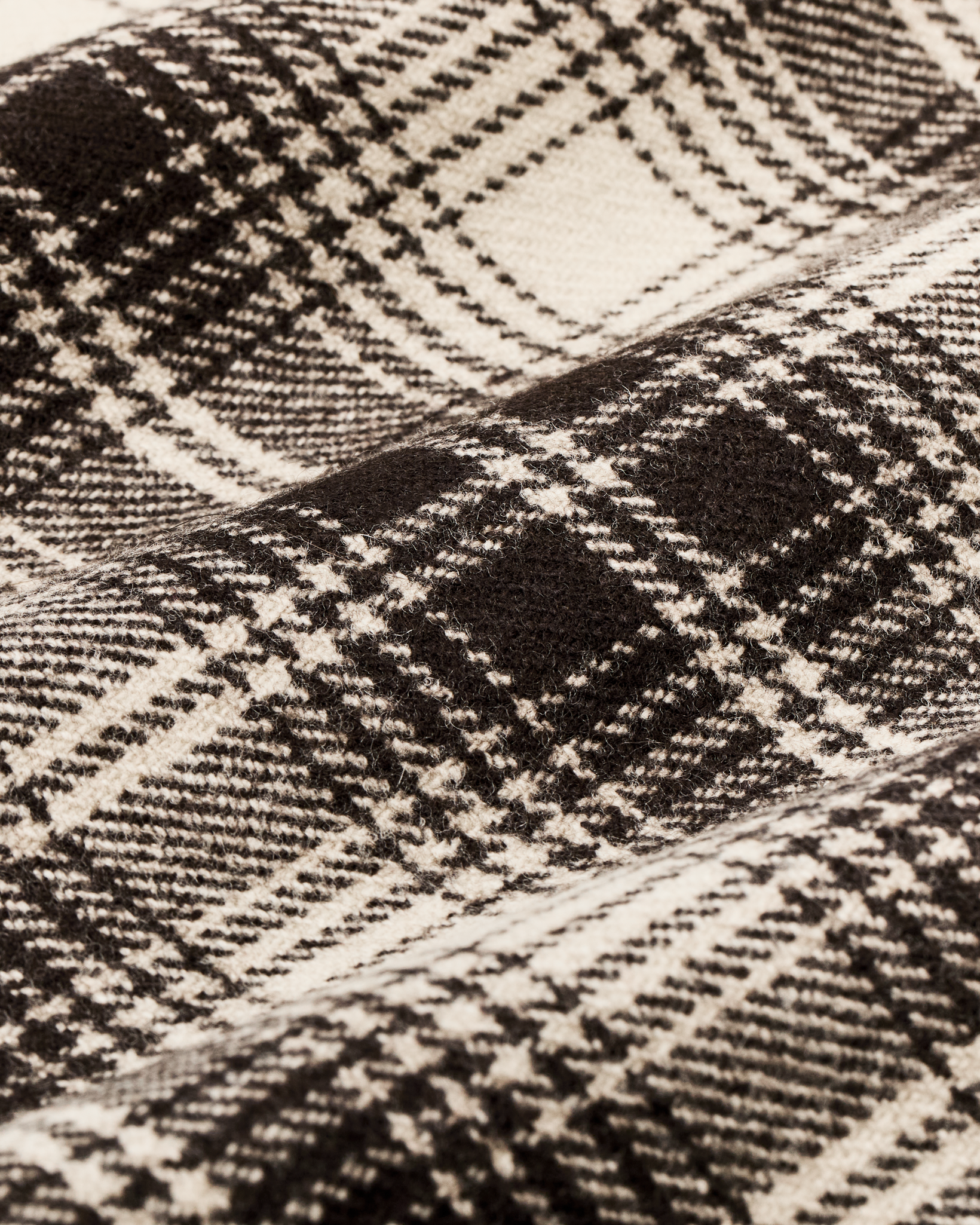 1922 Archive Wool Shirt - Cream / Dark Brown Plaid - Image 5