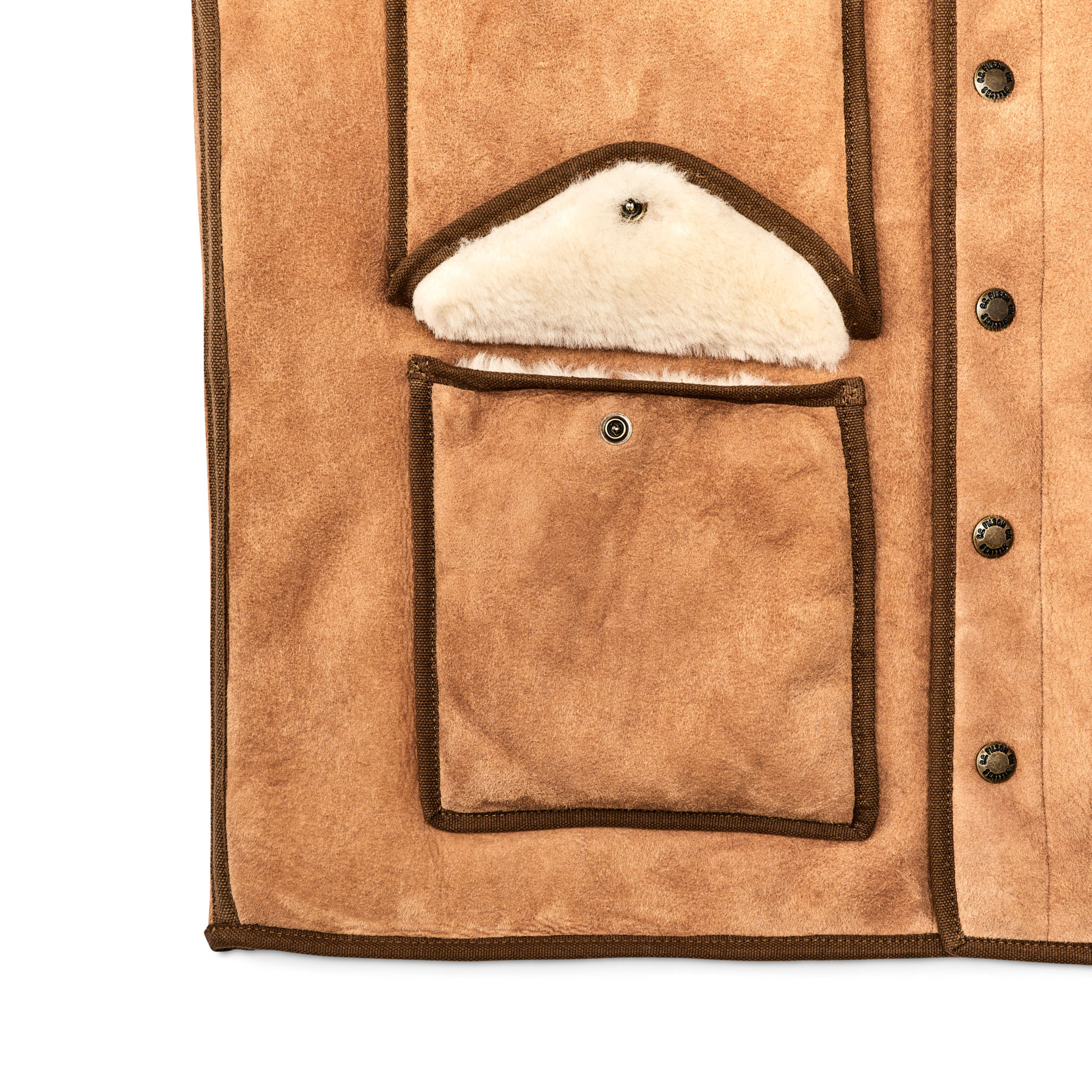 Shearling Cruiser Vest - Almond Beige - Image 5