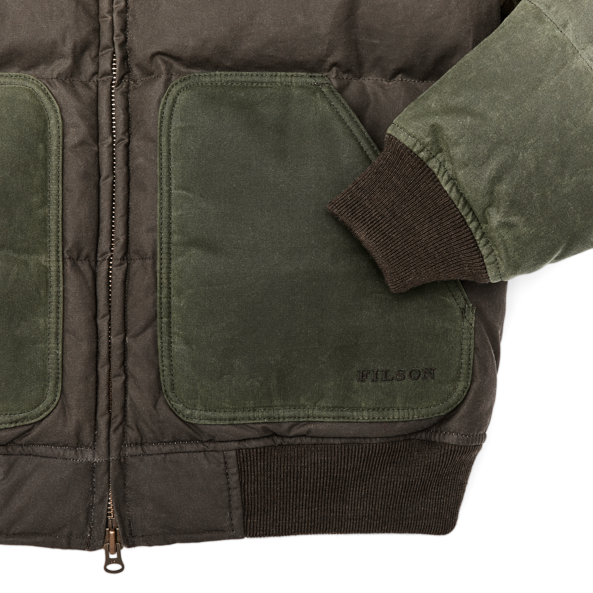 Down Bomber Jacket - Otter Green - Image 6