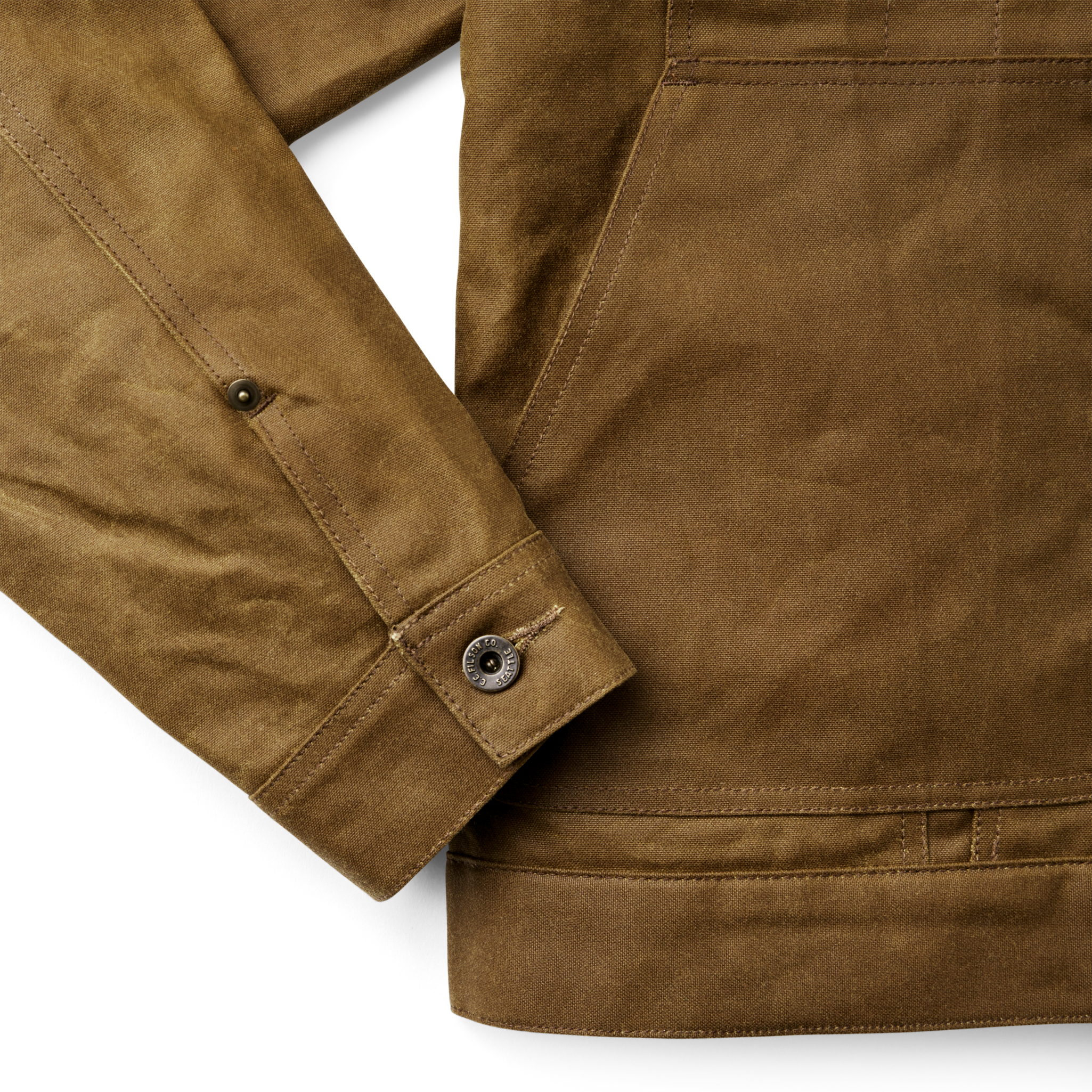 Tin Cloth Short Lined Cruiser Jacket - Dark Tan - Image 6