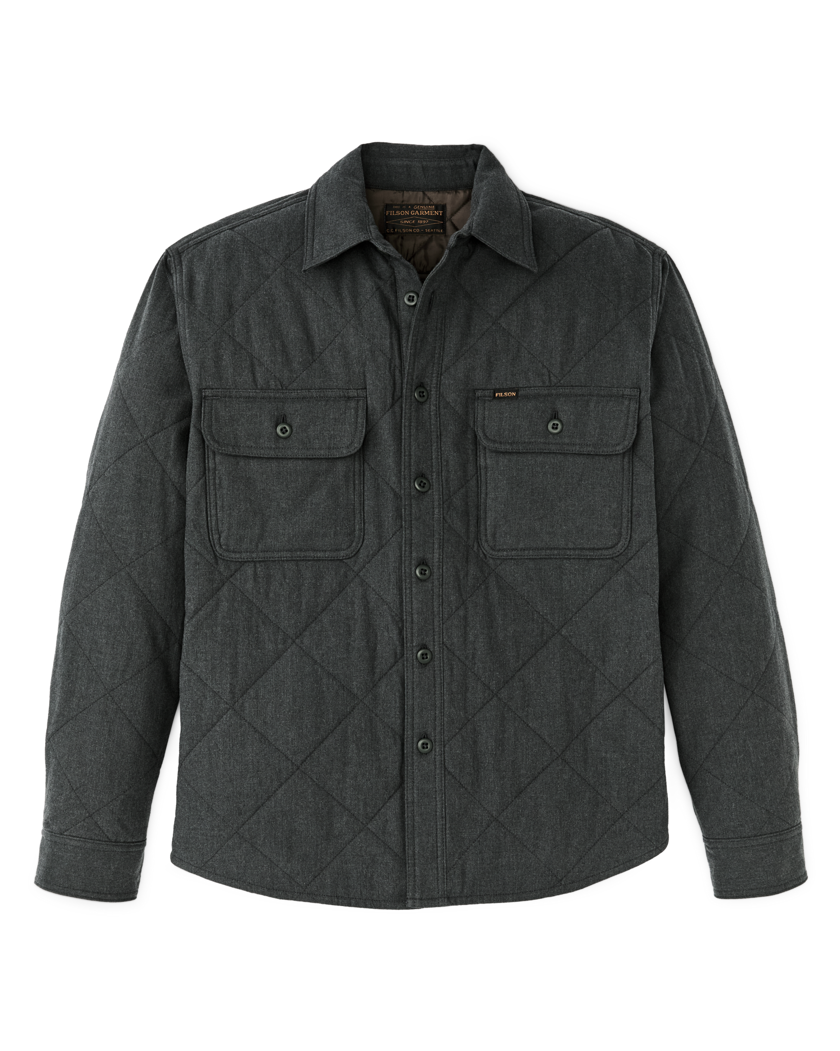 Insulated Flannel Shirt - Charcoal - Image 6