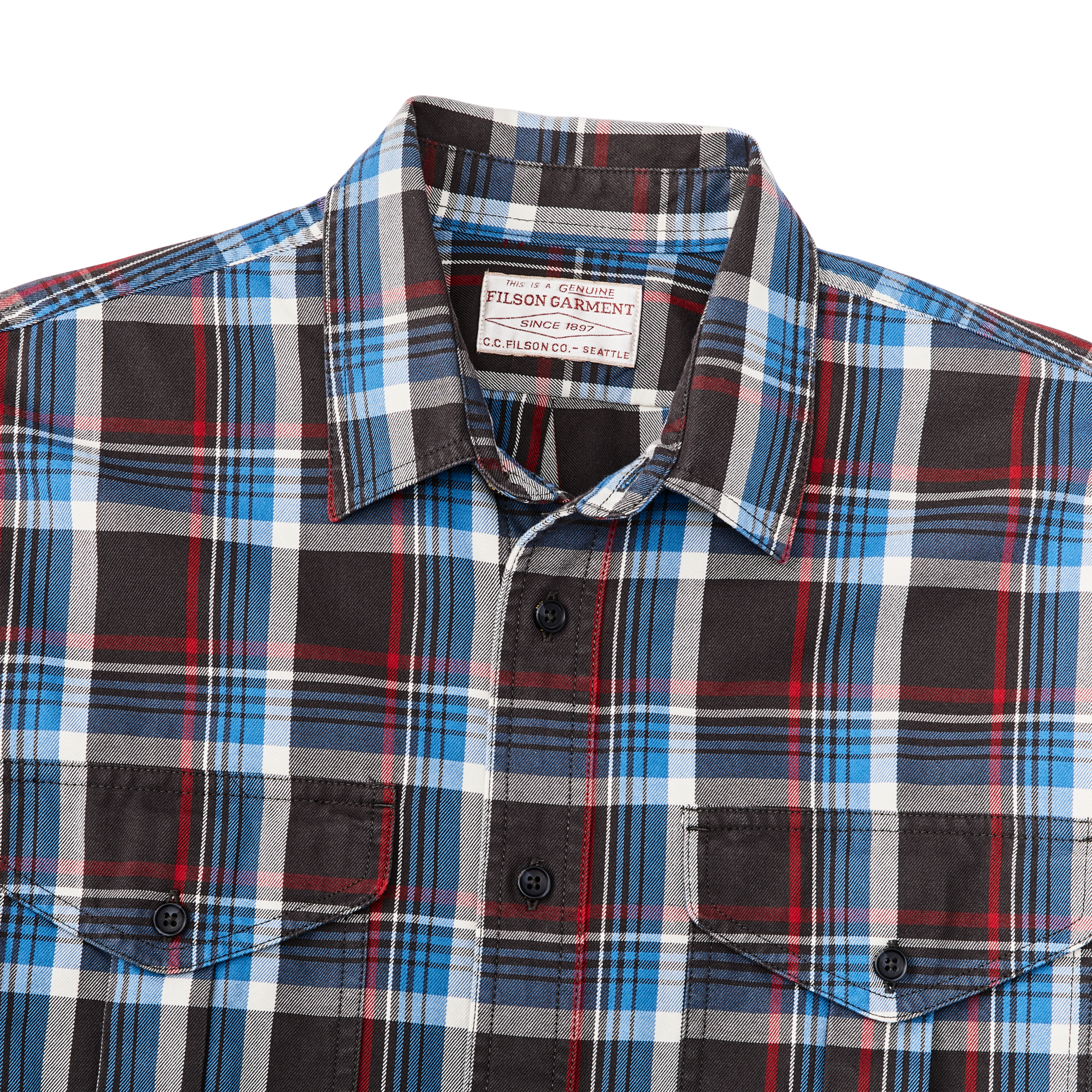 Lightweight Alaskan Guide Shirt - Glacier Blue Plaid - Image 4