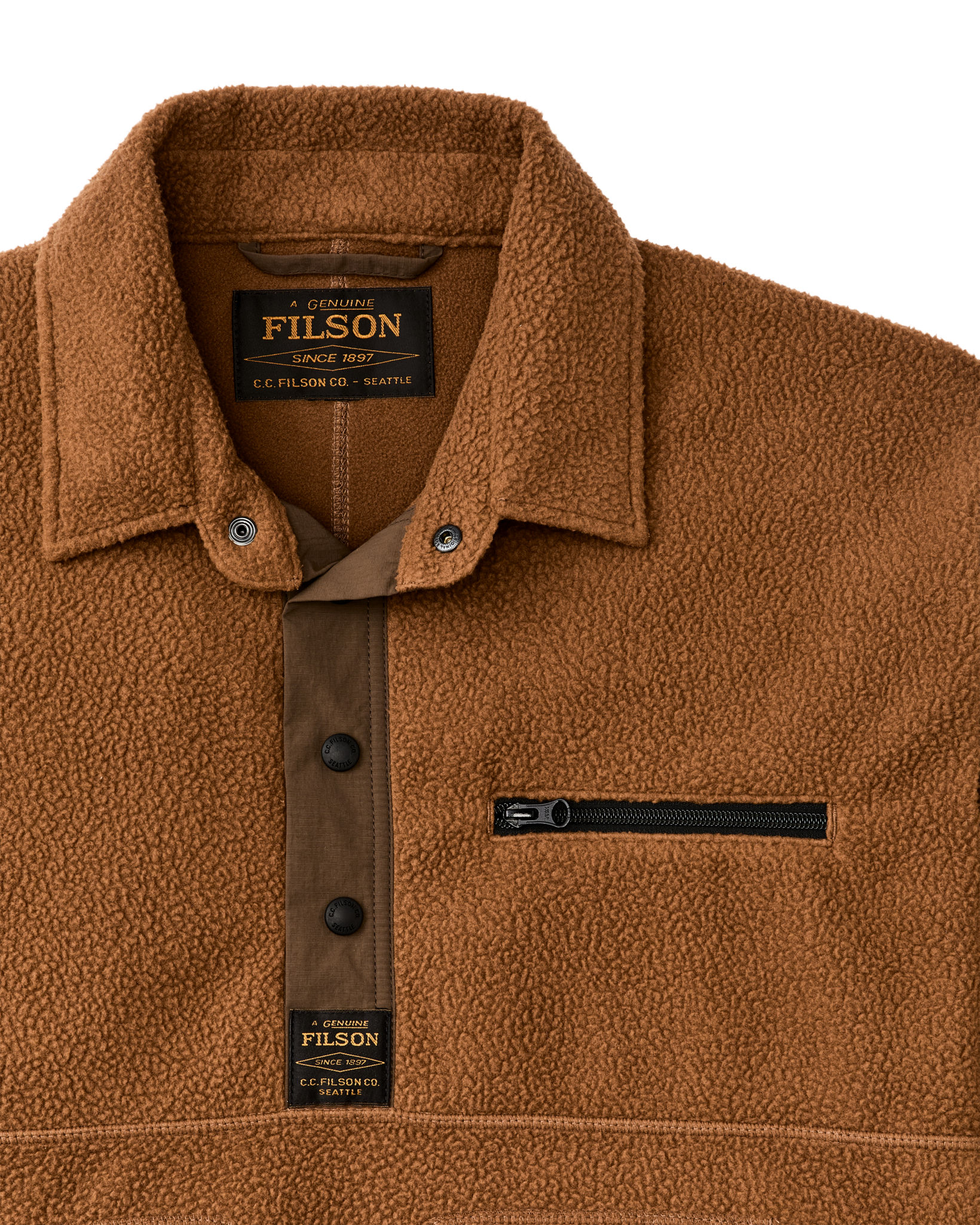 Pile Fleece Pullover - Whiskey - Image 3