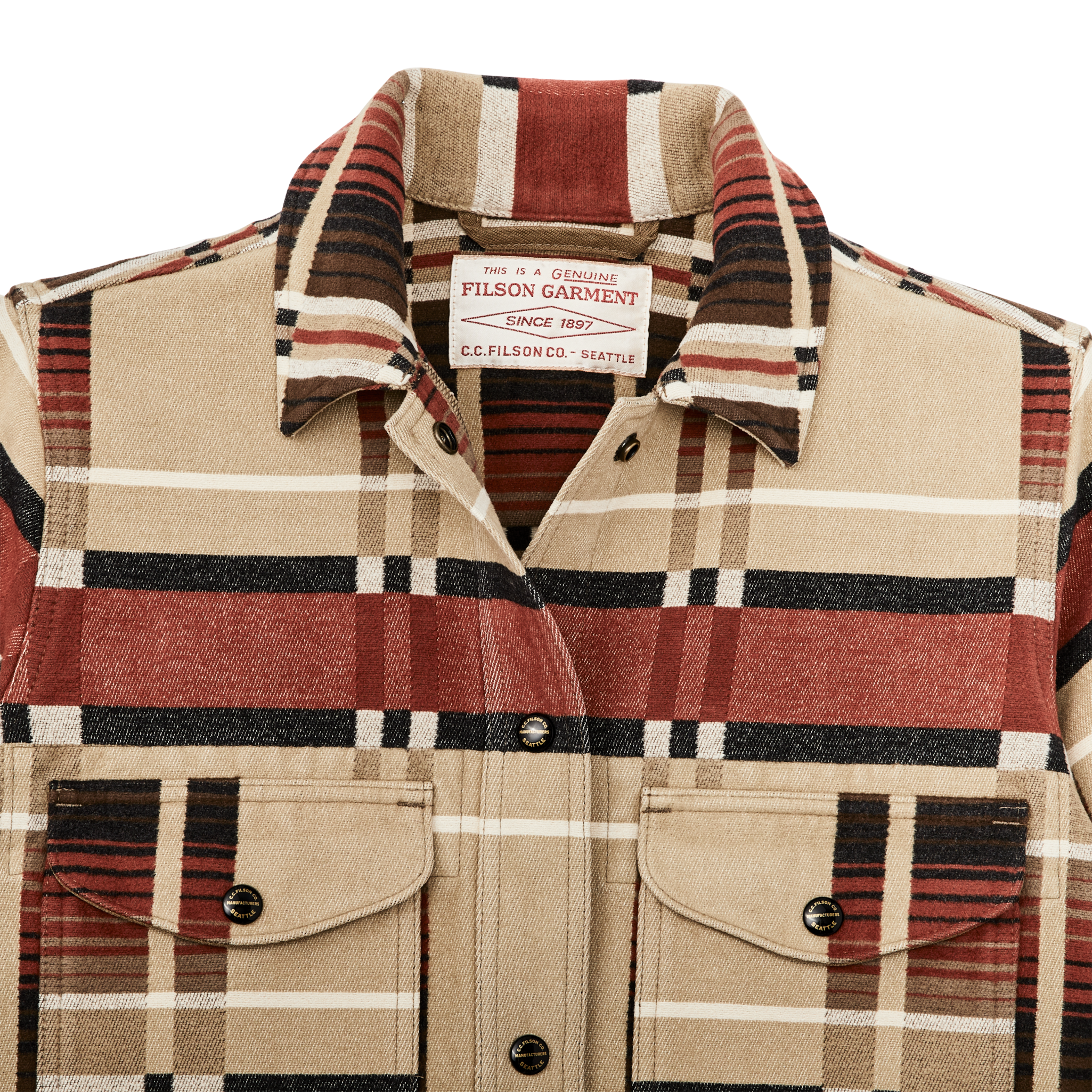 Women's Beartooth Work Coat - Bloodstone / Tan Ombre - Image 7