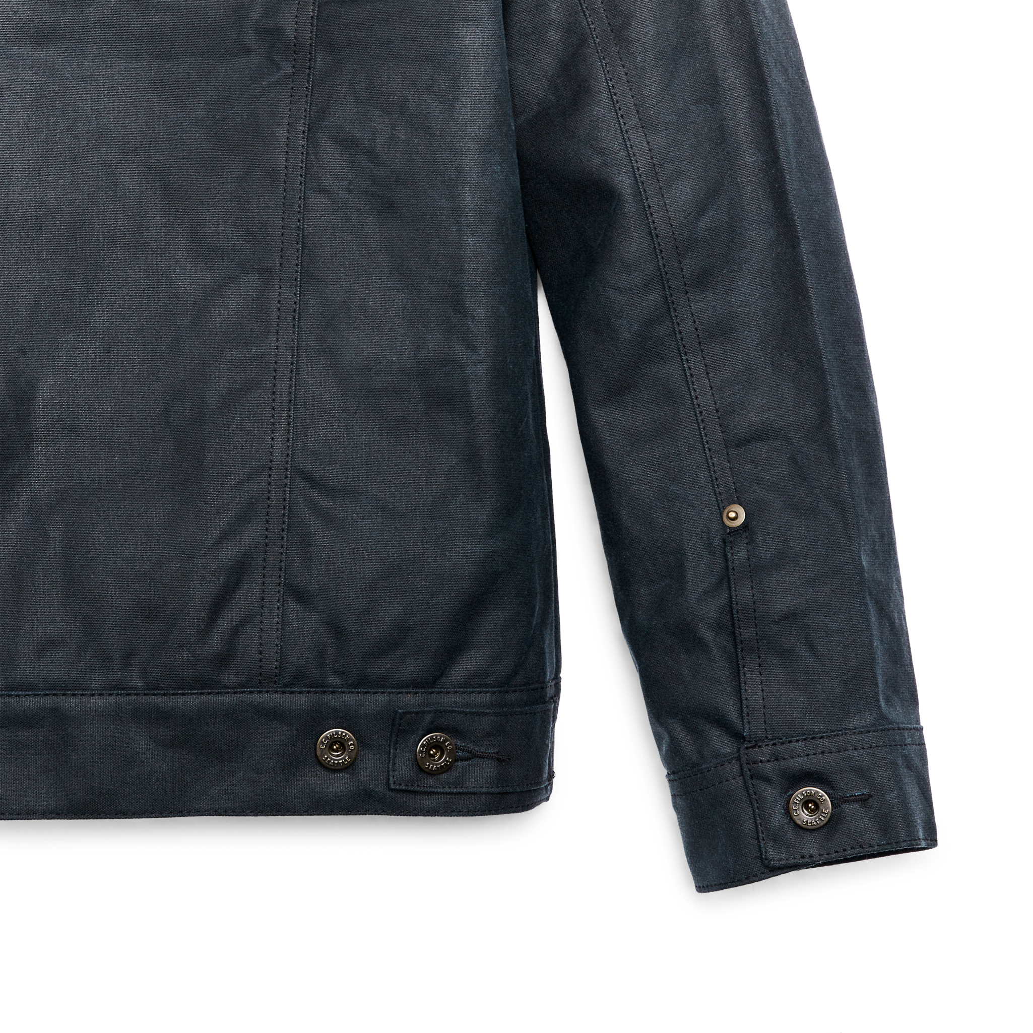 Tin Cloth Short Lined Cruiser Jacket - Service Blue - Image 8