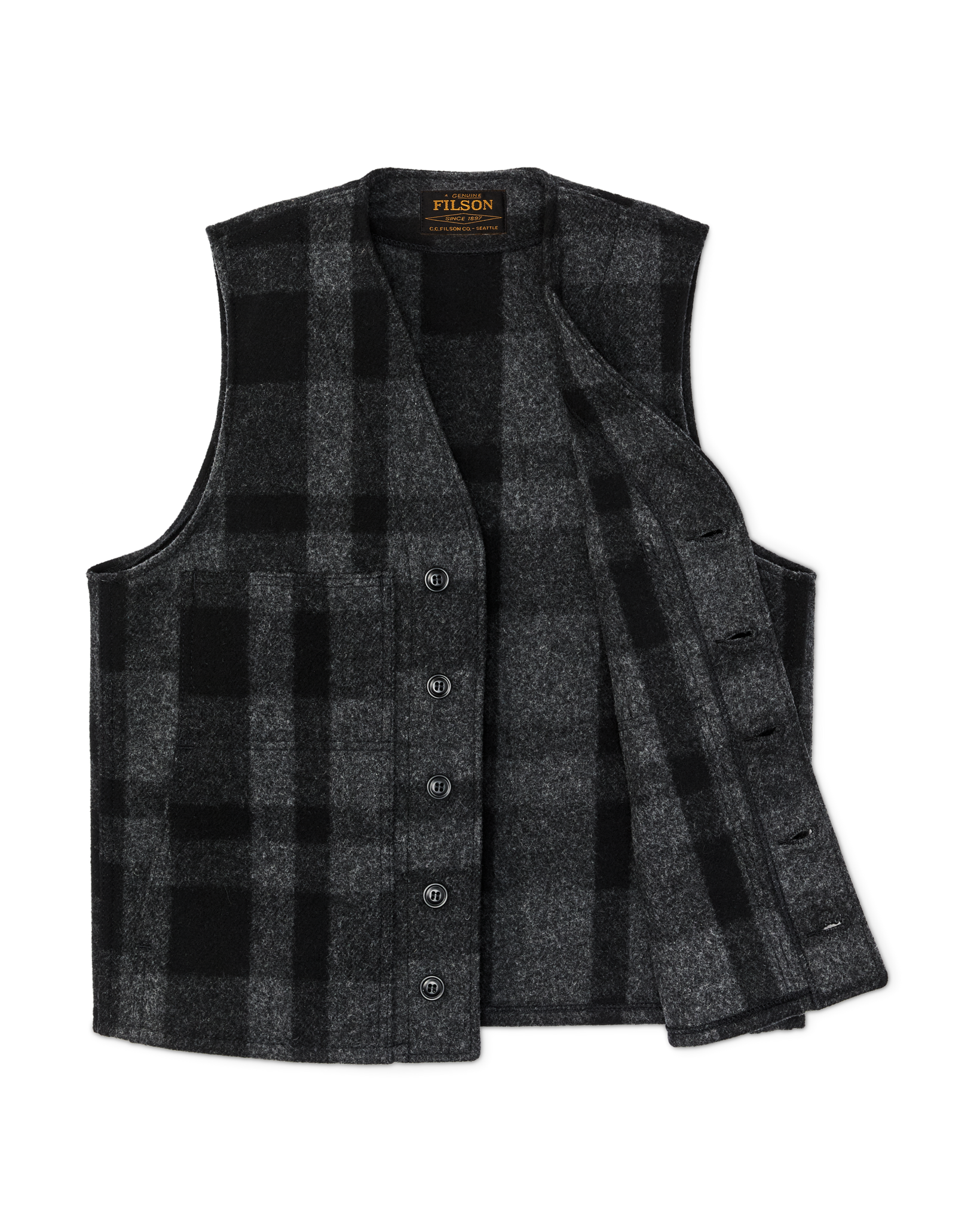 Mackinaw Wool Vest - Charcoal - Image 6