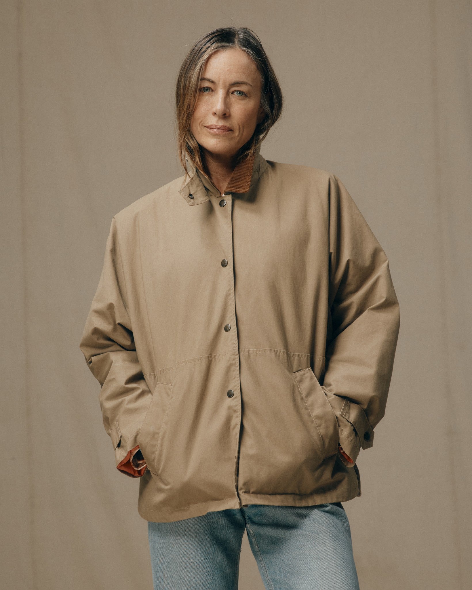Women's Harbor Front Waxed Jacket - Marsh Tan - Image 4