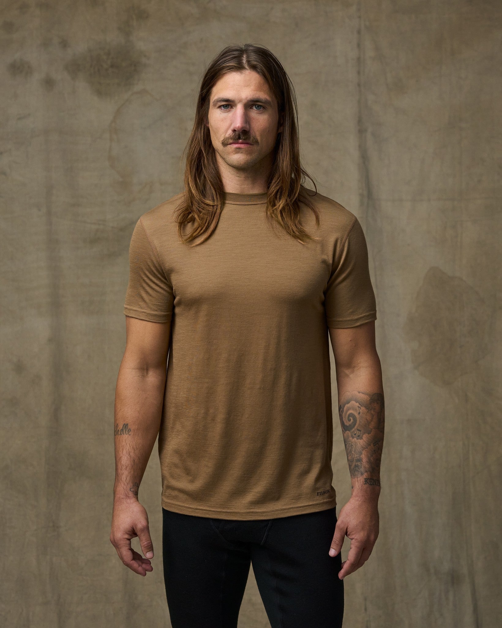 210g Merino Wool Short Sleeve Crewneck - Rugged Tan - Image 3
