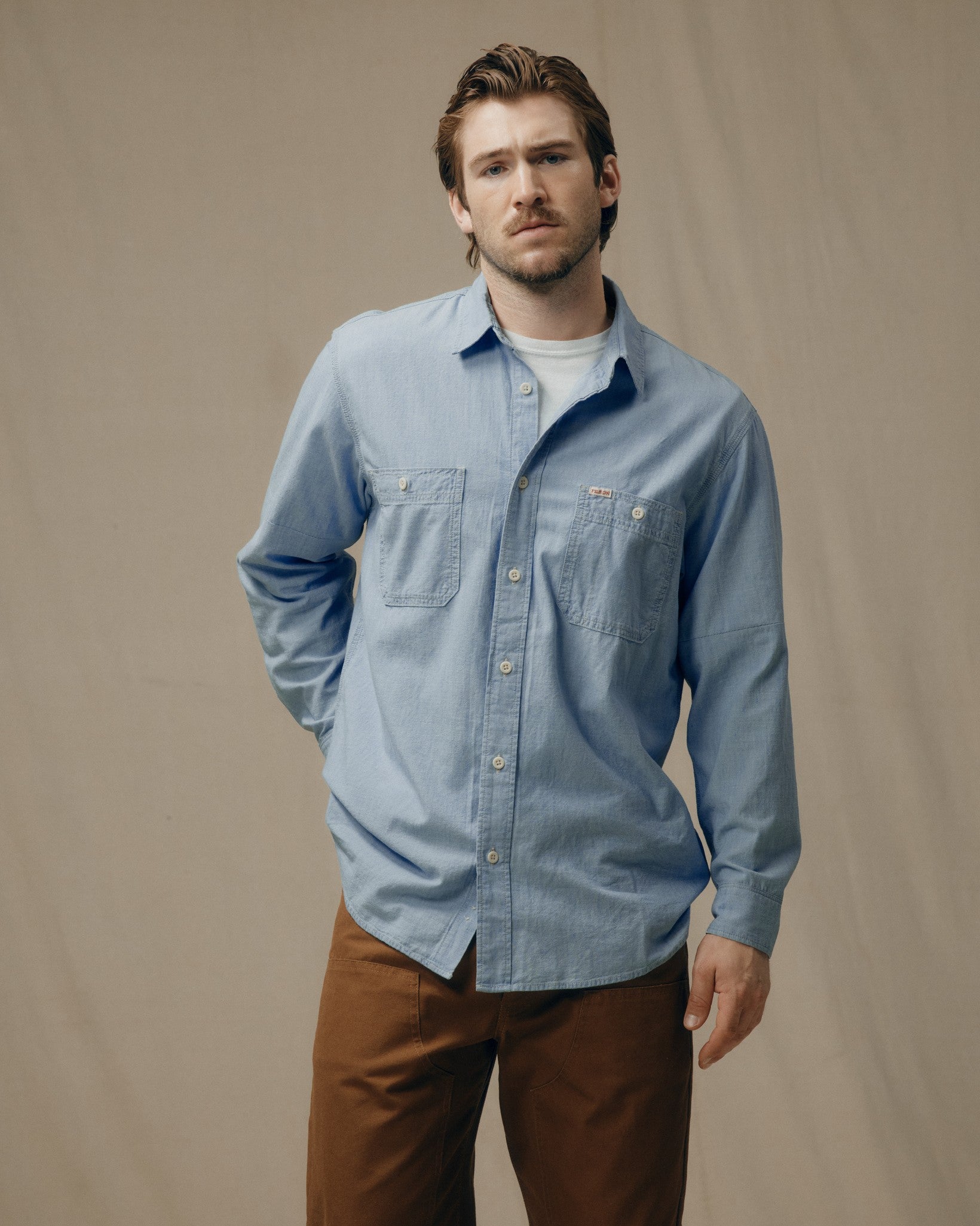 Chambray Cpo Shirt - Light Indigo Chambray - Image 6