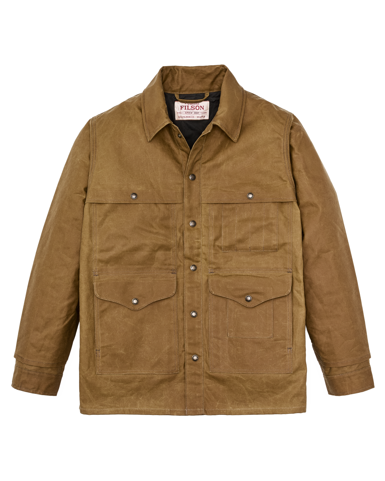 Lined Tin Cloth Cruiser Jacket - Dark Tan - Image 3