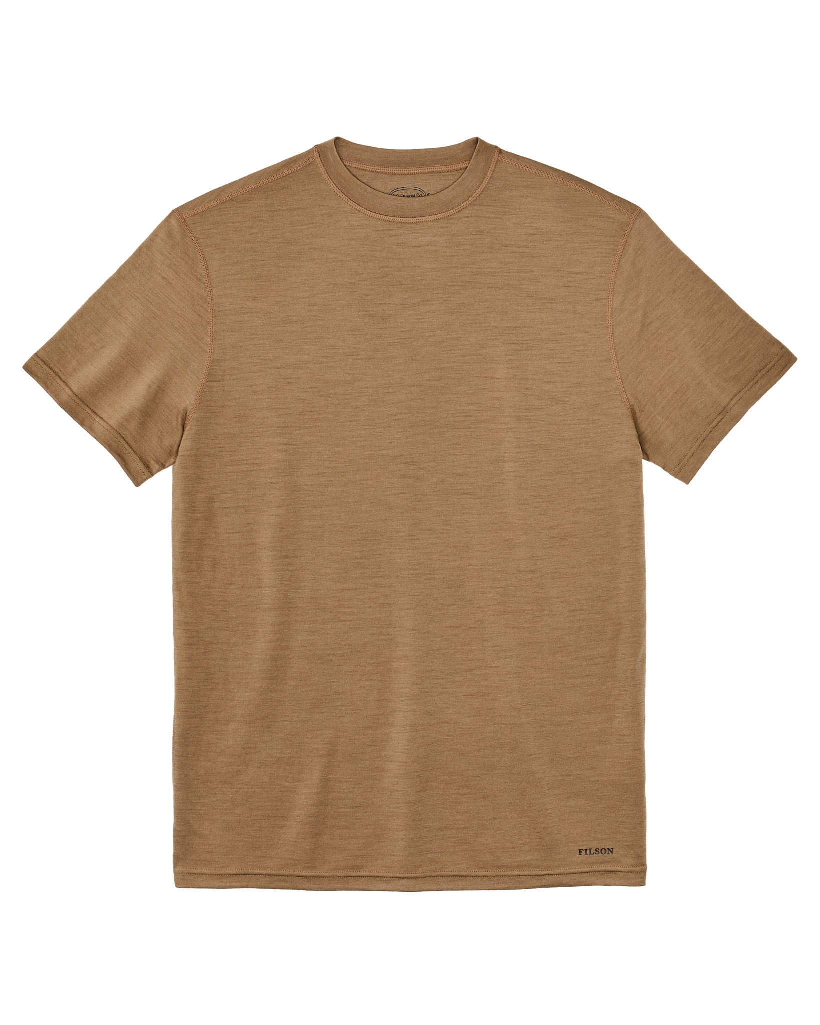 210g Merino Wool Short Sleeve Crewneck - Rugged Tan