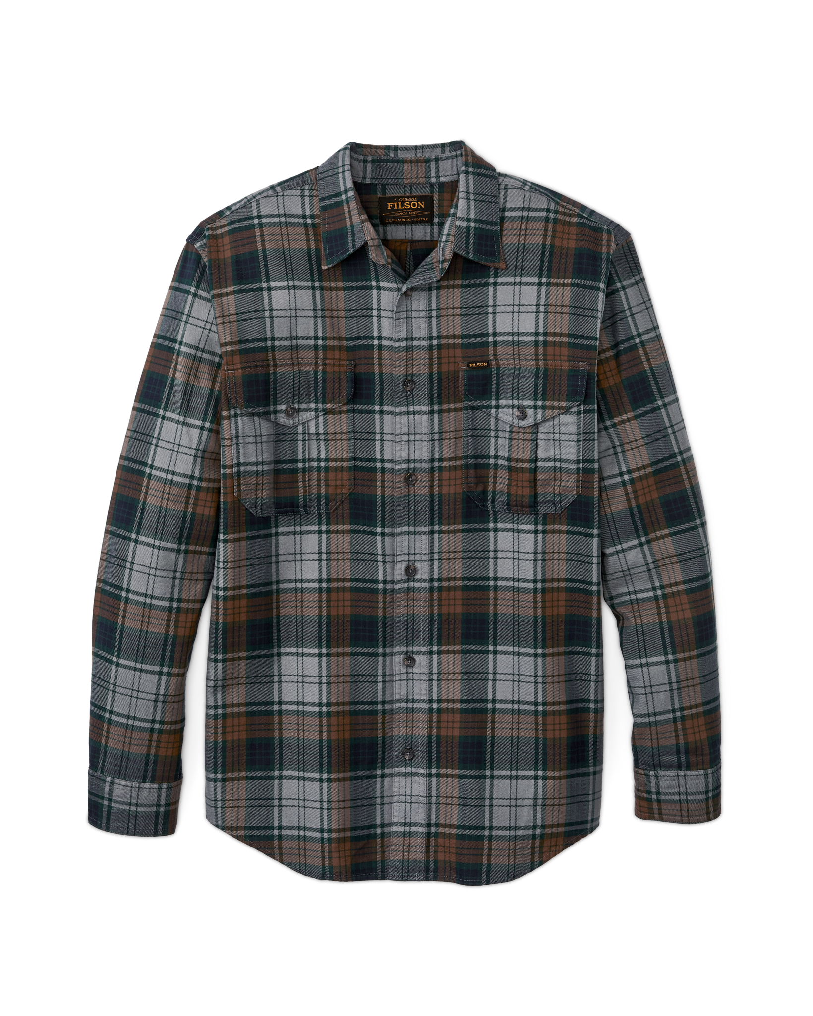 Lightweight Alaskan Guide Shirt - Gray / Navy / Multi Plaid - Image 3