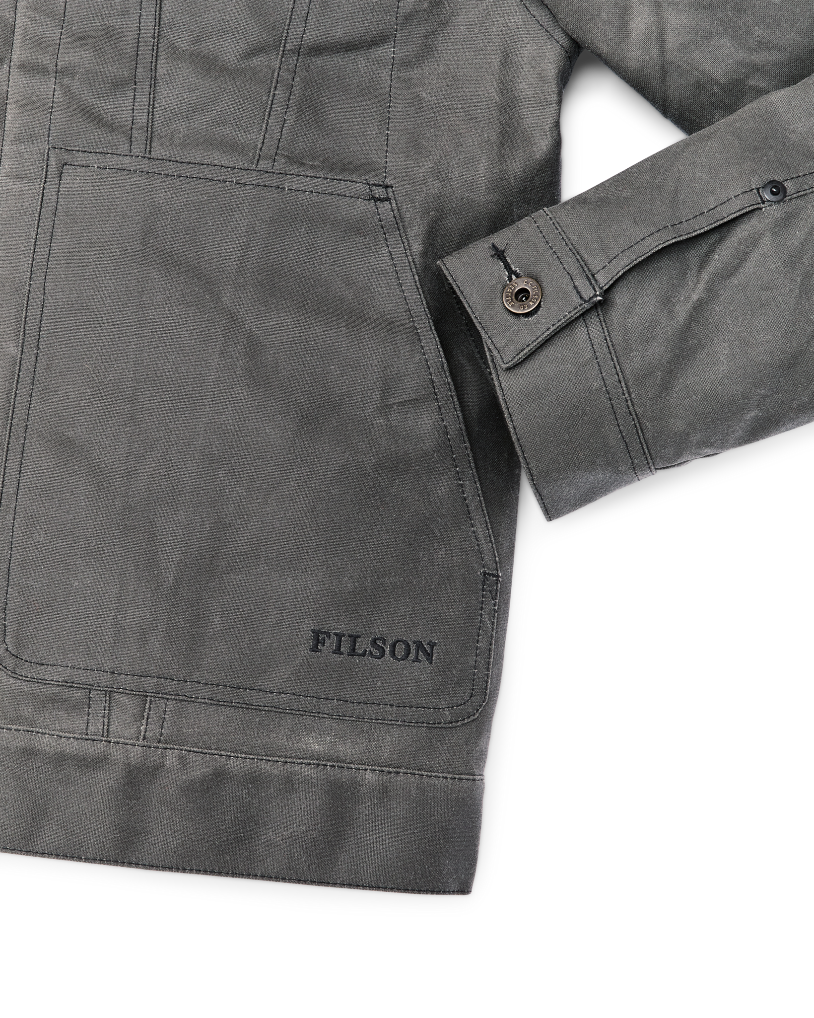 Tin Cloth Short Lined Cruiser Jacket - Castor Gray - Image 7