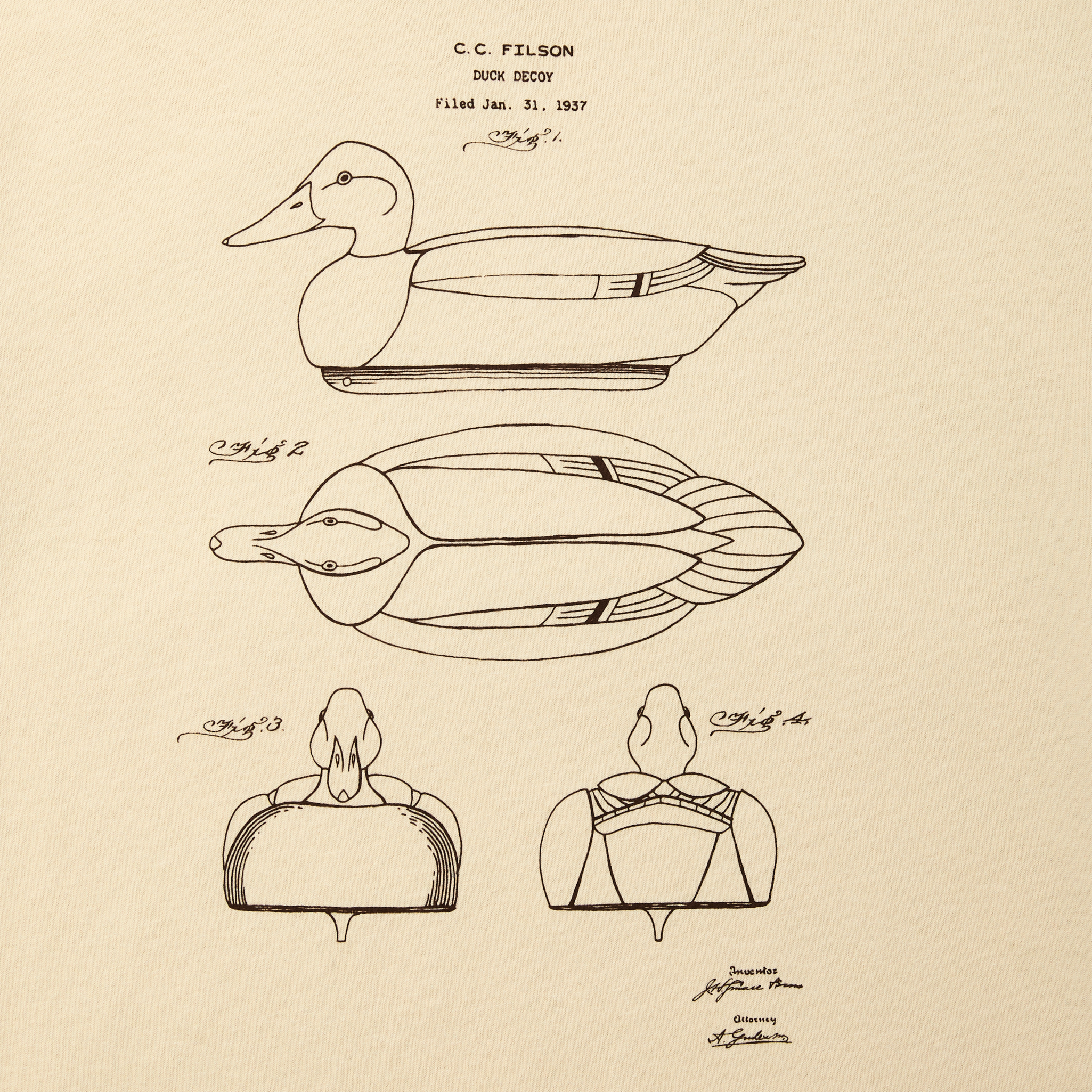 Pioneer Graphic T-shirt - Natural / Decoy - Image 3