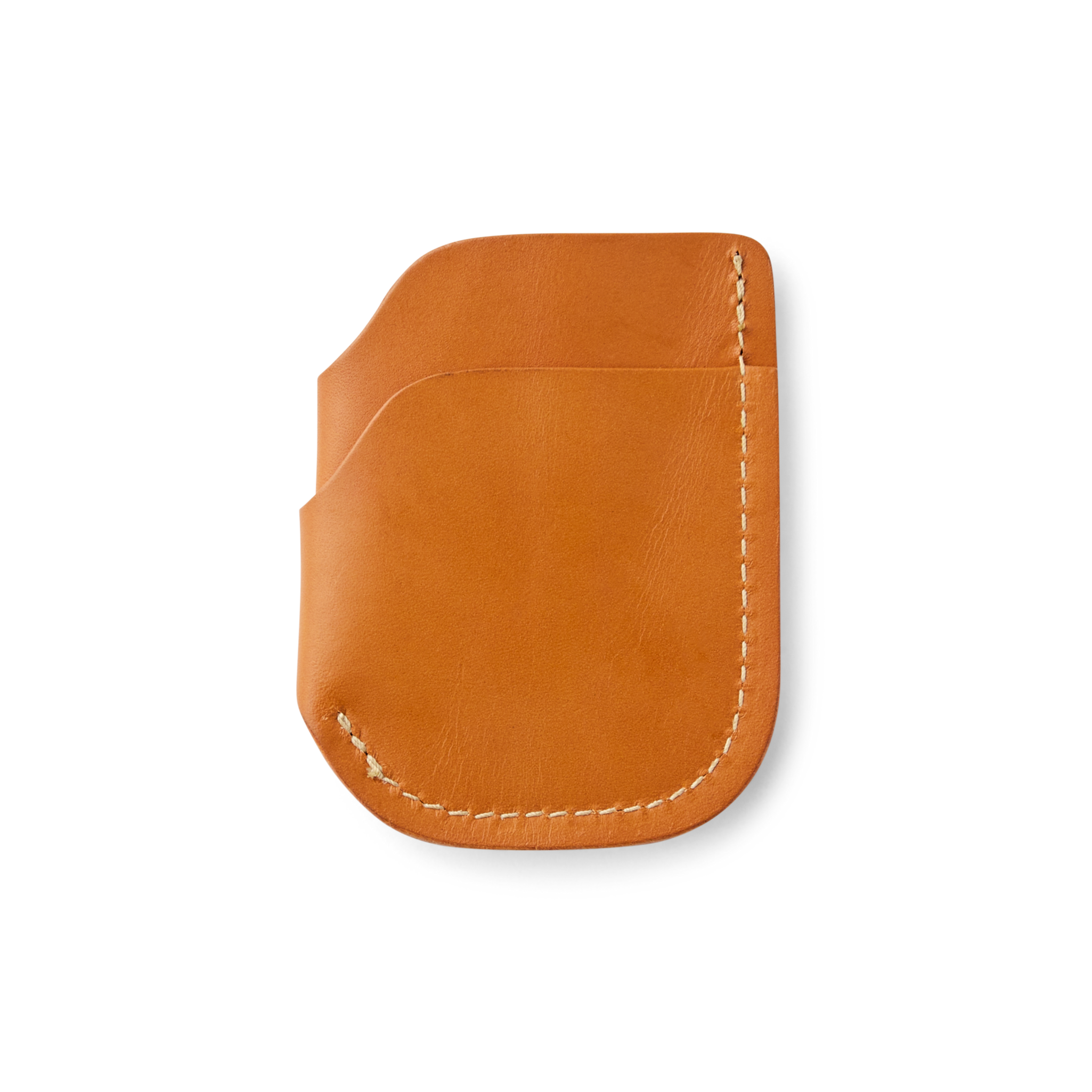 Bridle Leather Front Pocket Cash & Card Case - Tan Leather - Image 2