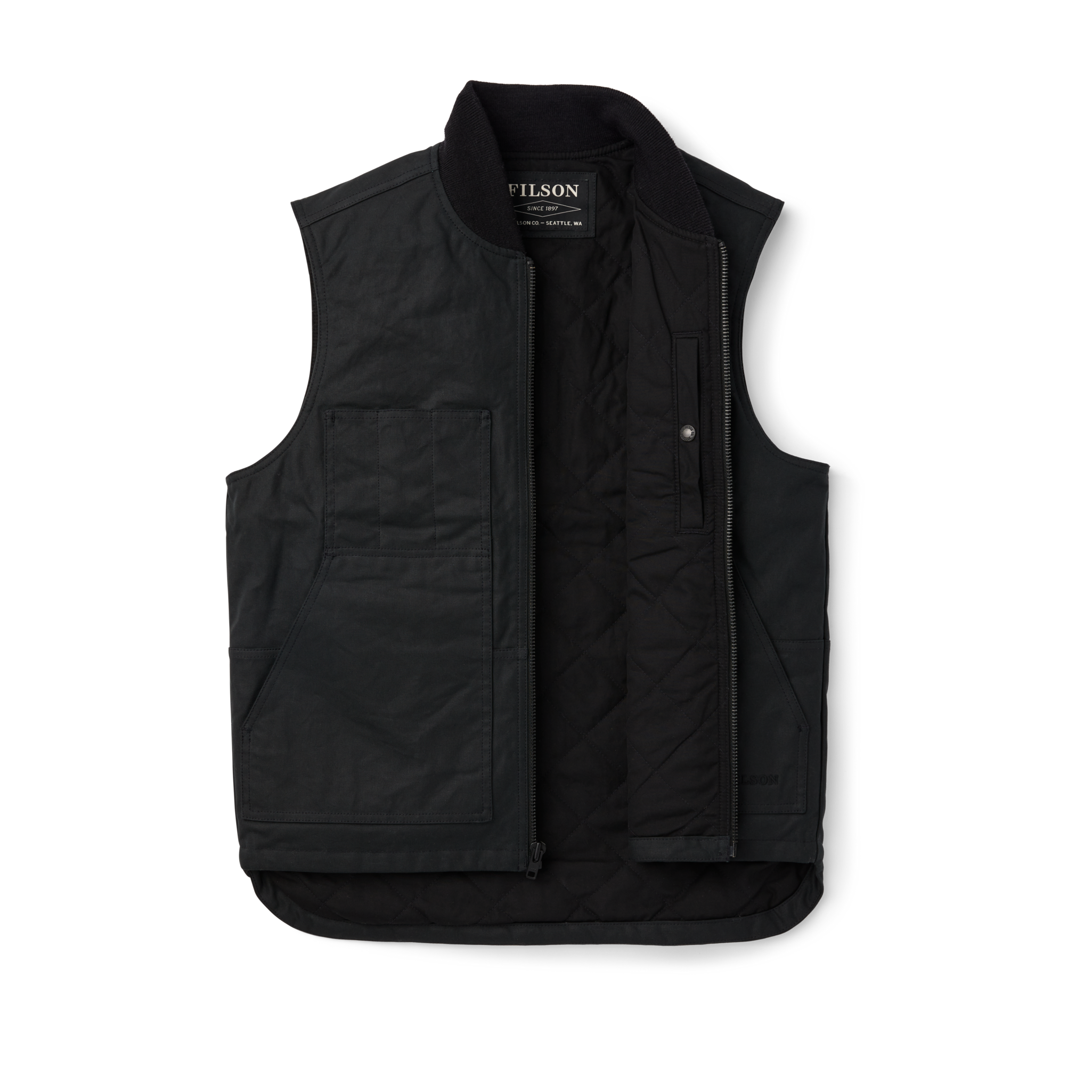 Tin Cloth Insulated Work Vest - Black - Image 5