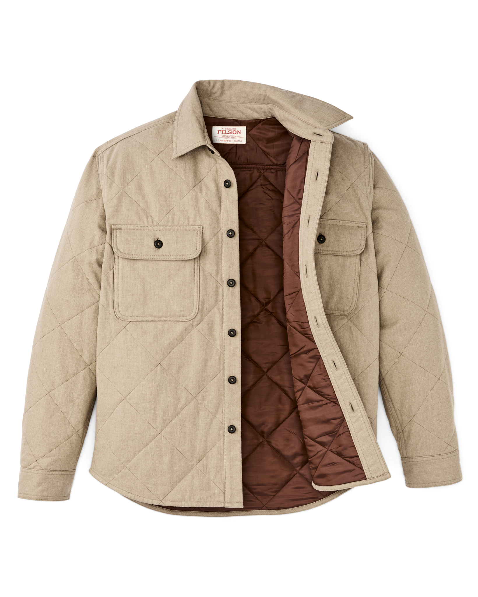 Insulated Flannel Shirt - Warm Khaki - Image 3