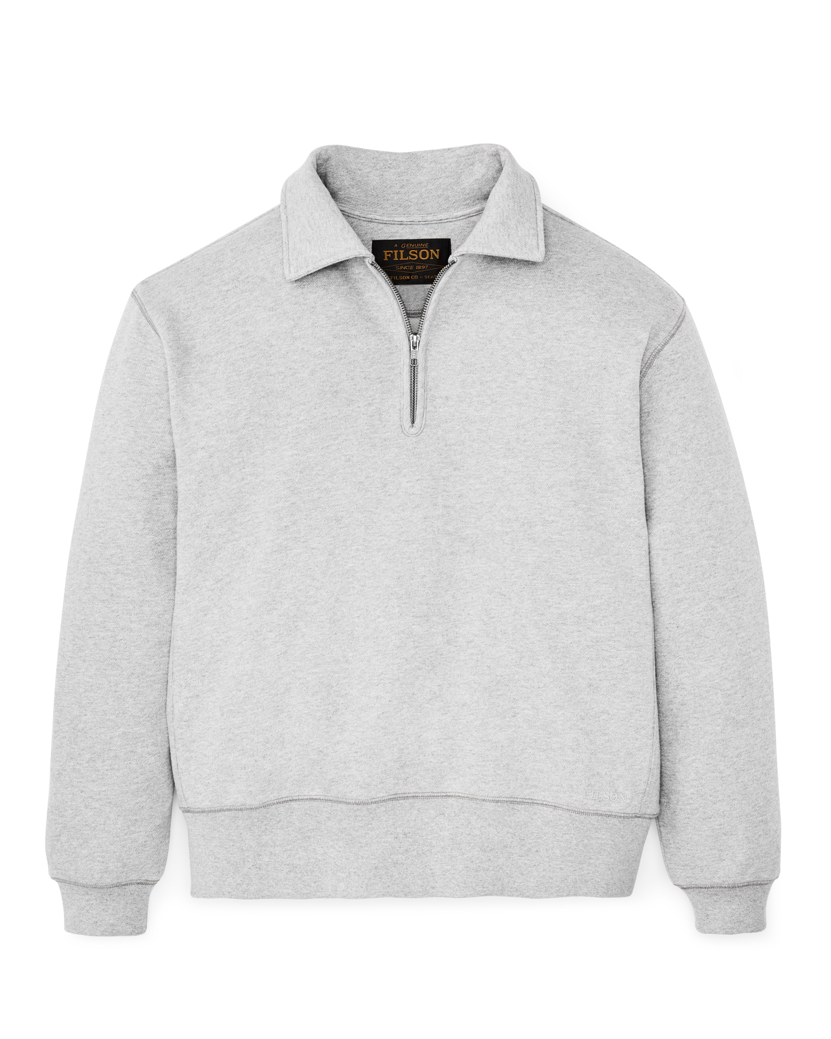 14-oz. Heritage Fleece Quarter Zip - Gray Heather - Image 5