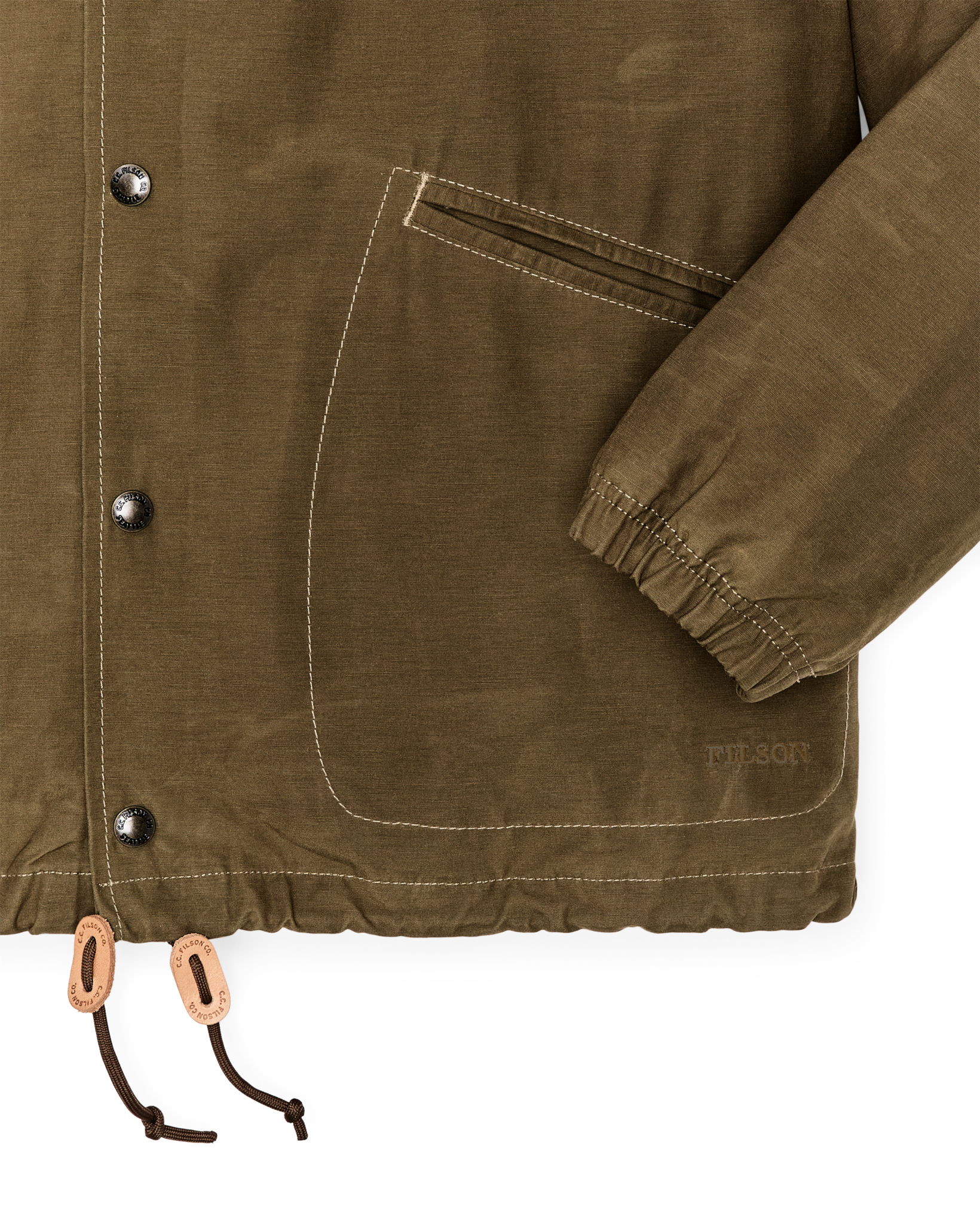 Dry Wax Windbreaker - Military Olive - Image 8