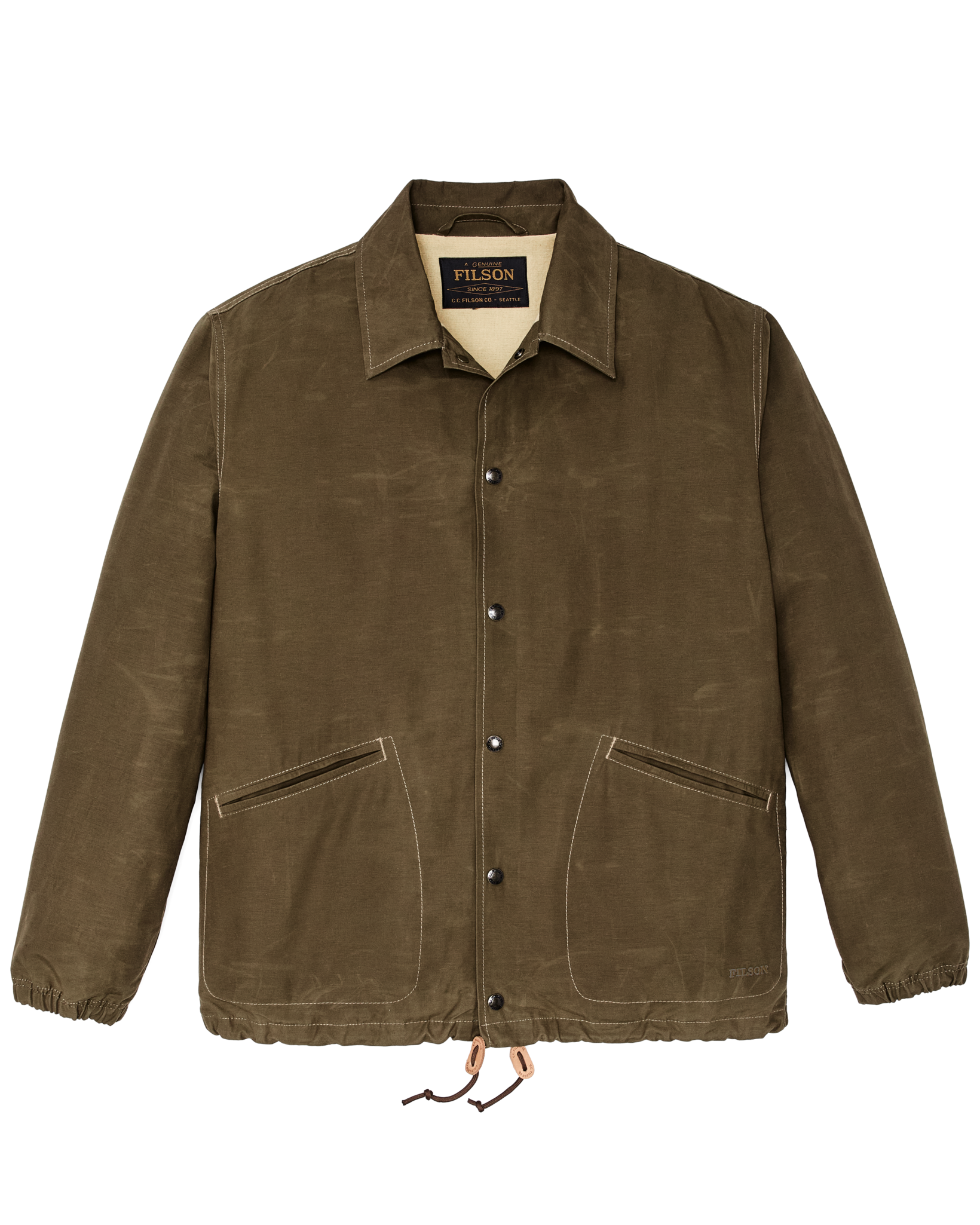 Dry Wax Windbreaker - Military Olive - Image 5