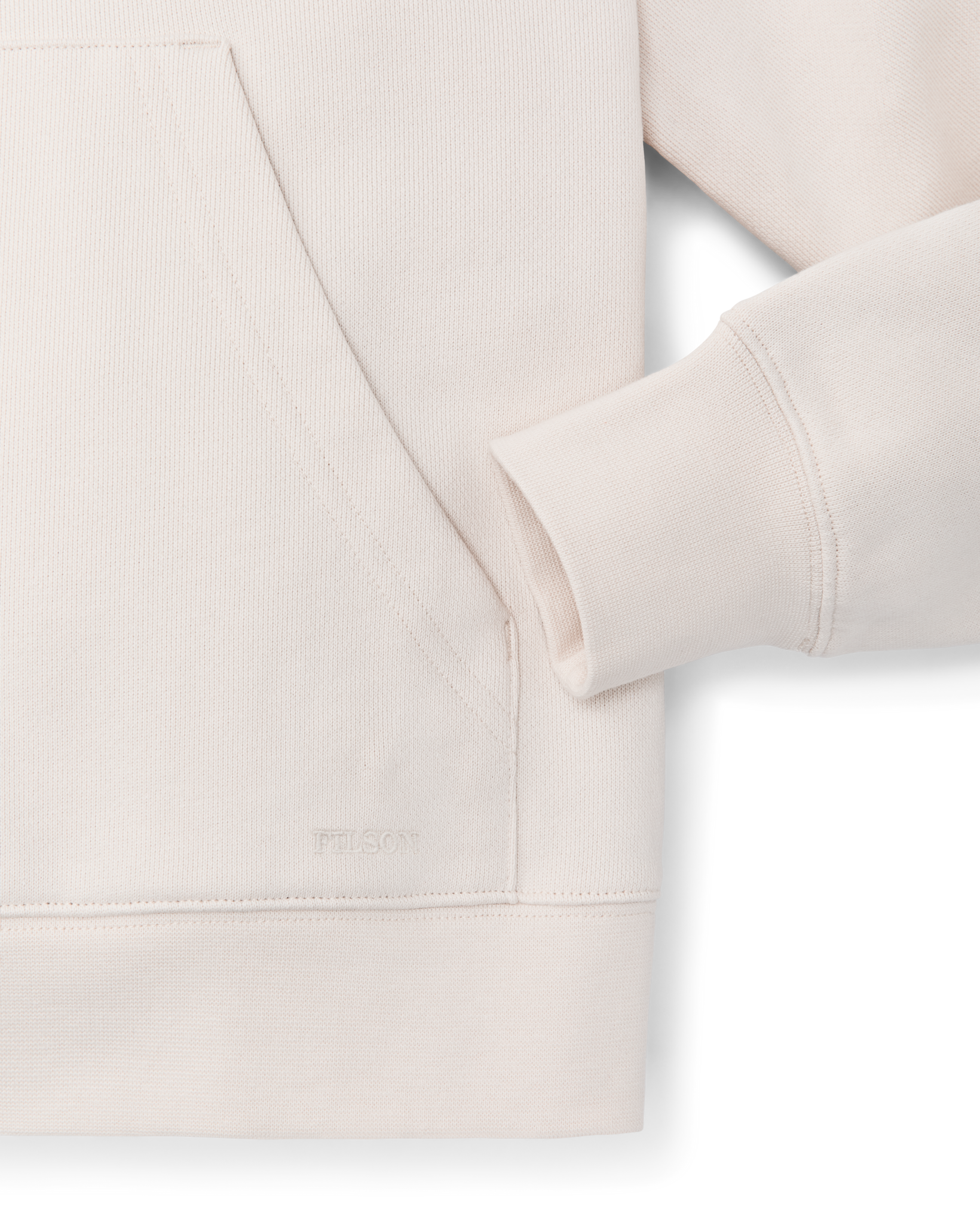 Women's French Terry Half-zip Hoodie - Ivory - Image 7