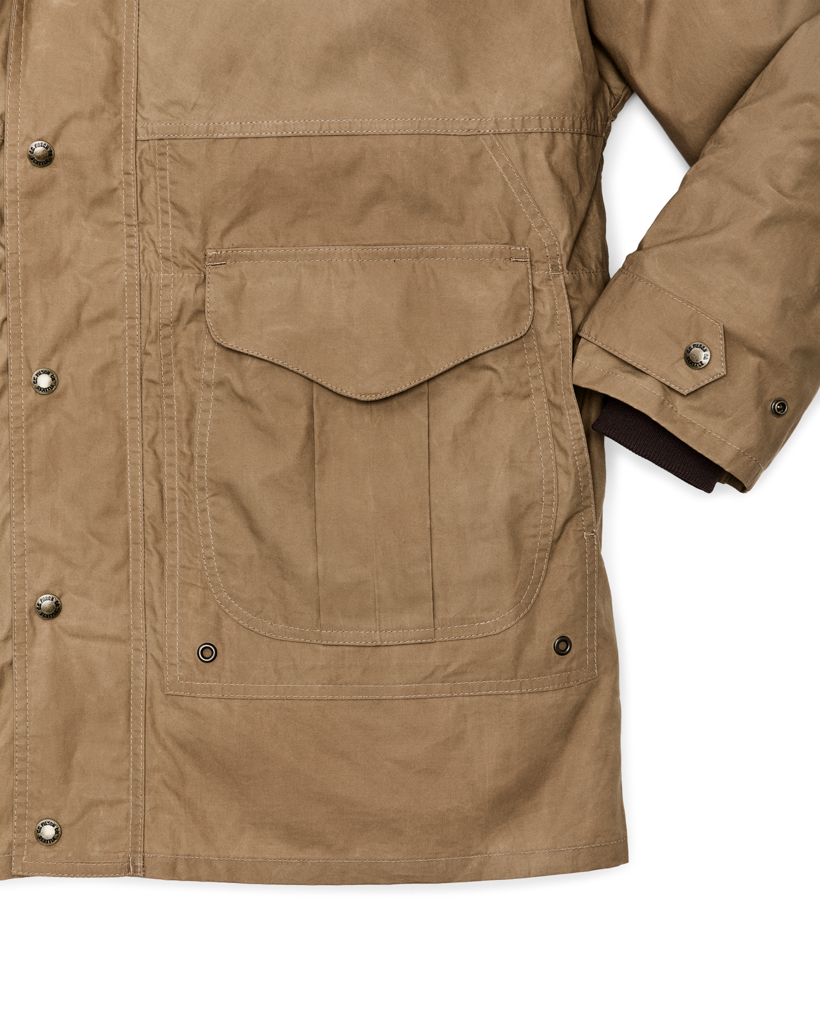 Dry Wax Omak Coat - Dark Beige - Image 10