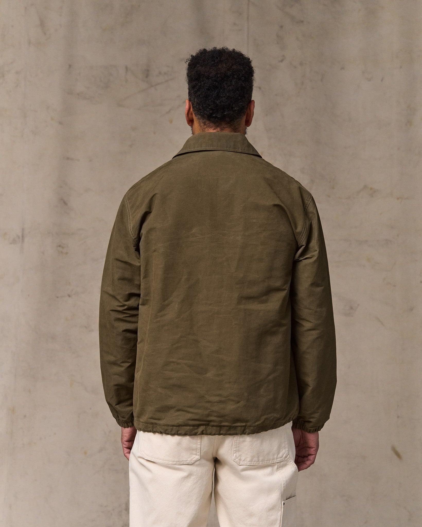 Dry Wax Windbreaker - Military Olive - Image 2