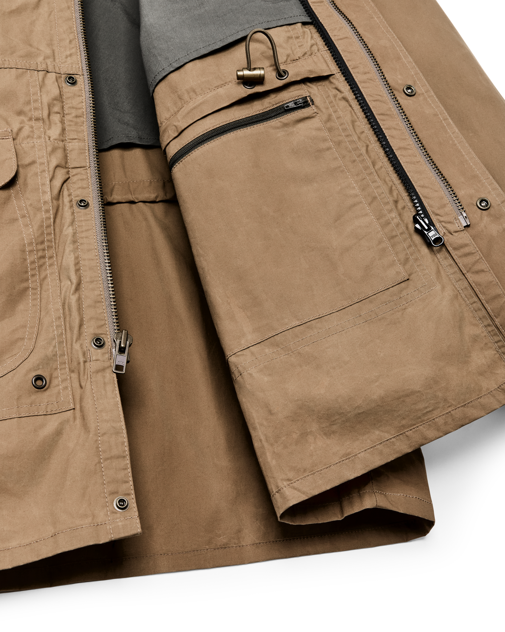 Dry Wax Omak Coat - Dark Beige - Image 11