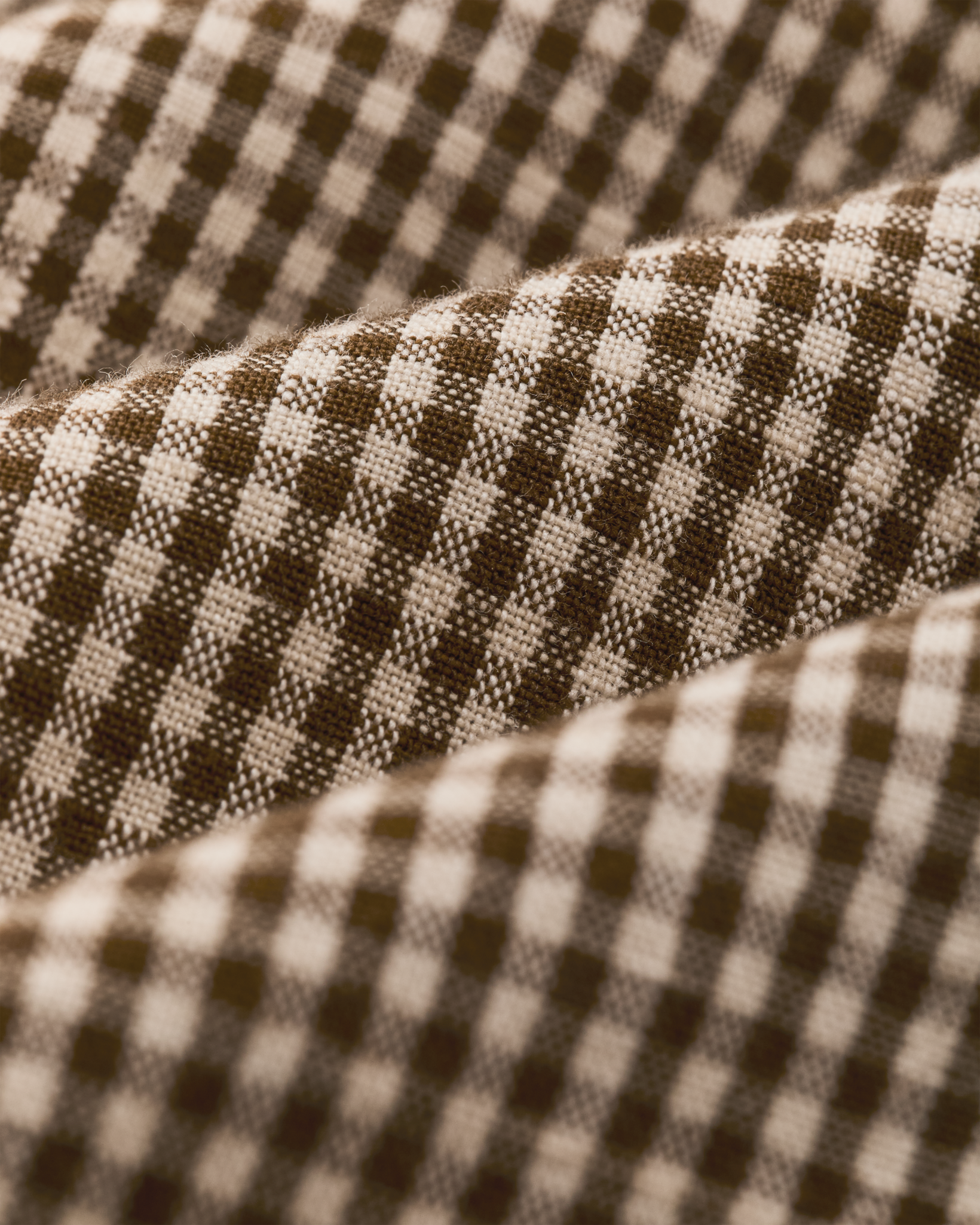 Short Sleeve Chambray Shirt - Coffee / Natural Plaid - Image 7