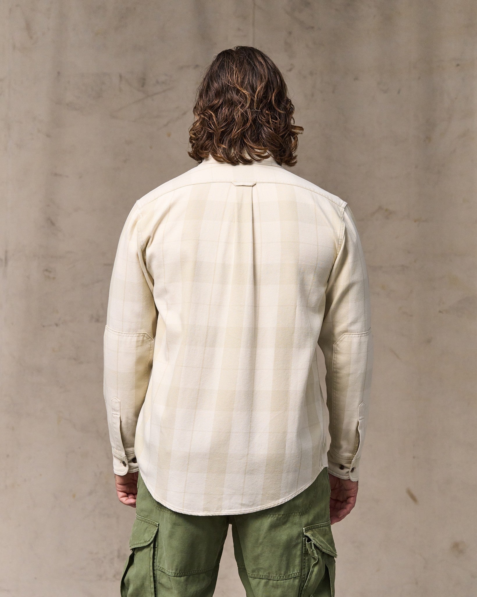 Vintage Wash Alaskan Guide Shirt - Sand / Stone Plaid - Image 2