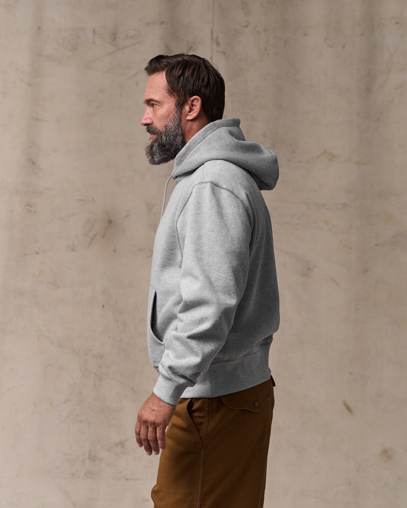 14-oz. Heritage Fleece Hoodie - Gray Heather - Image 3