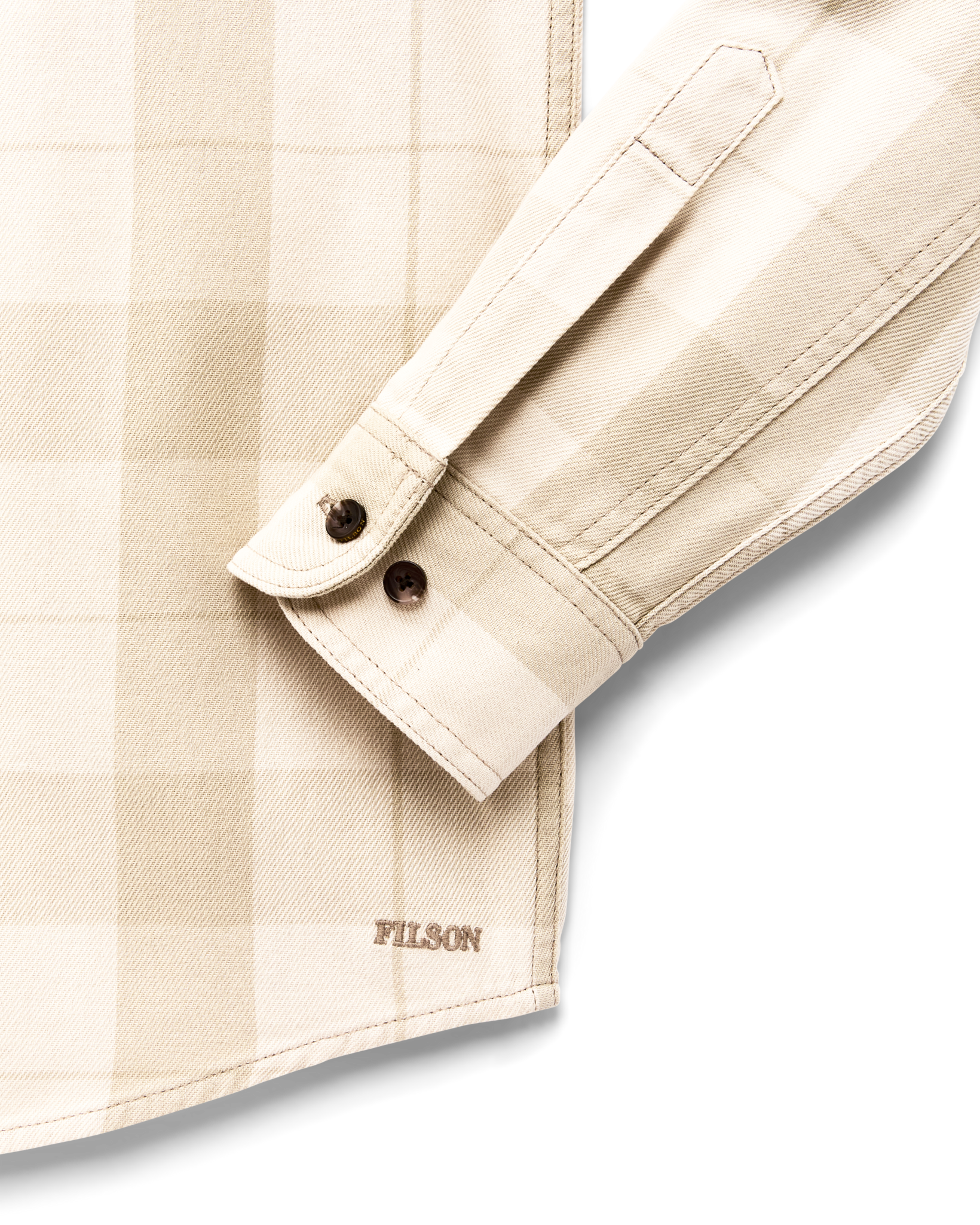 Vintage Wash Alaskan Guide Shirt - Sand / Stone Plaid - Image 8