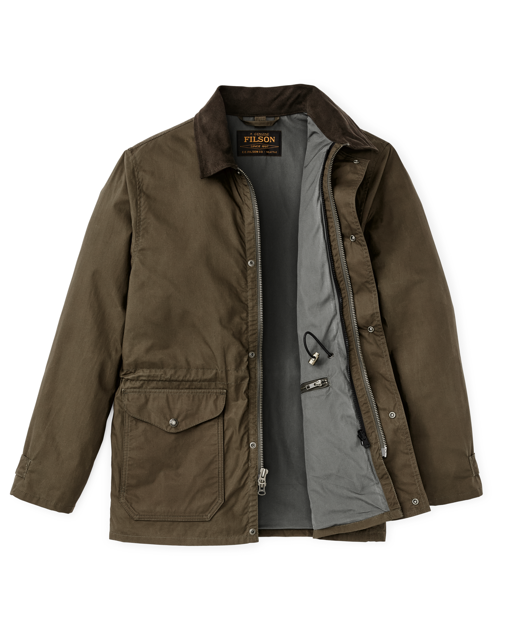 Dry Wax Mile Marker Coat - Burnt Olive - Image 7