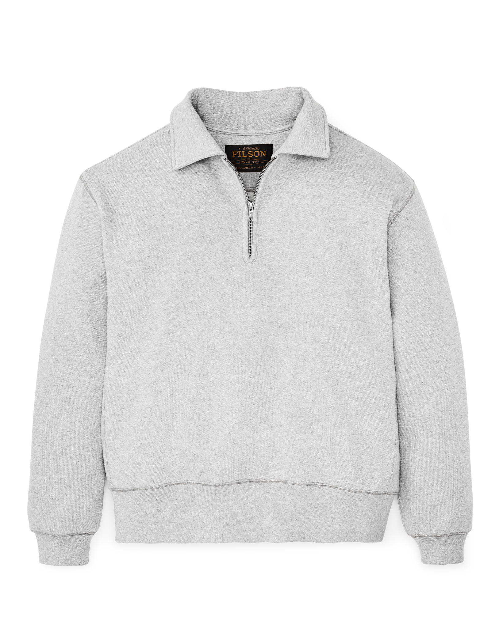 14-oz. Heritage Fleece Quarter Zip - Gray Heather - Image 2