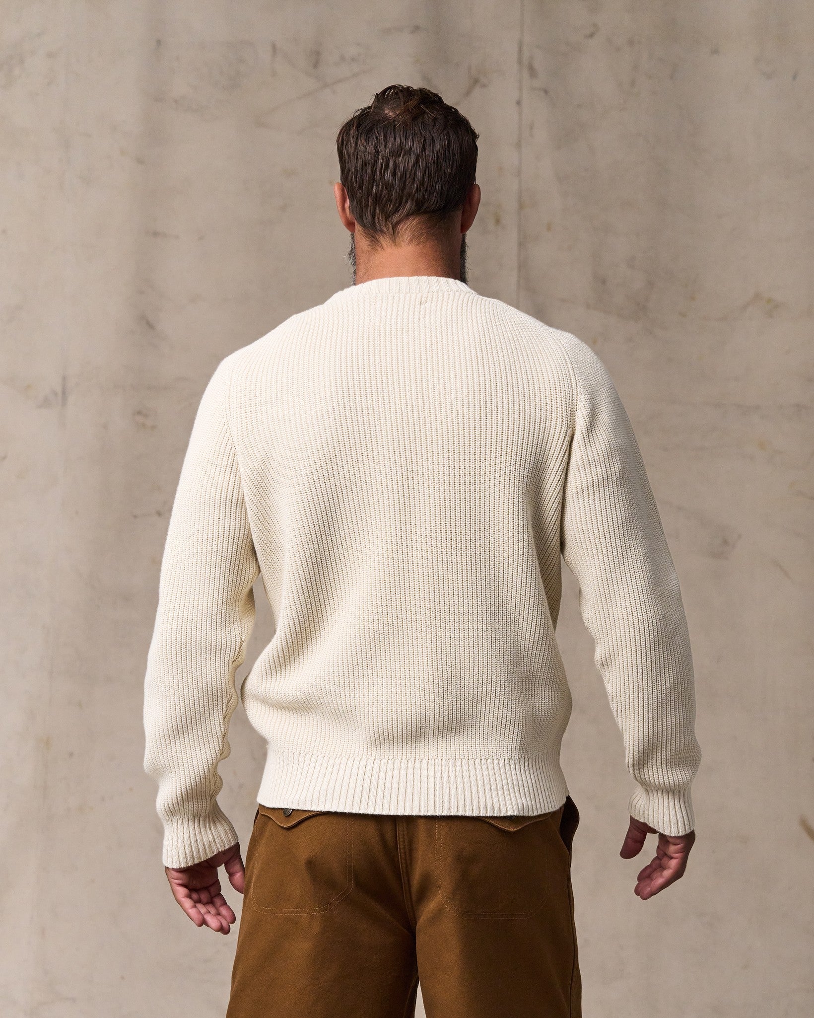 Vintage Cotton Crewneck Sweater - Natural - Image 2