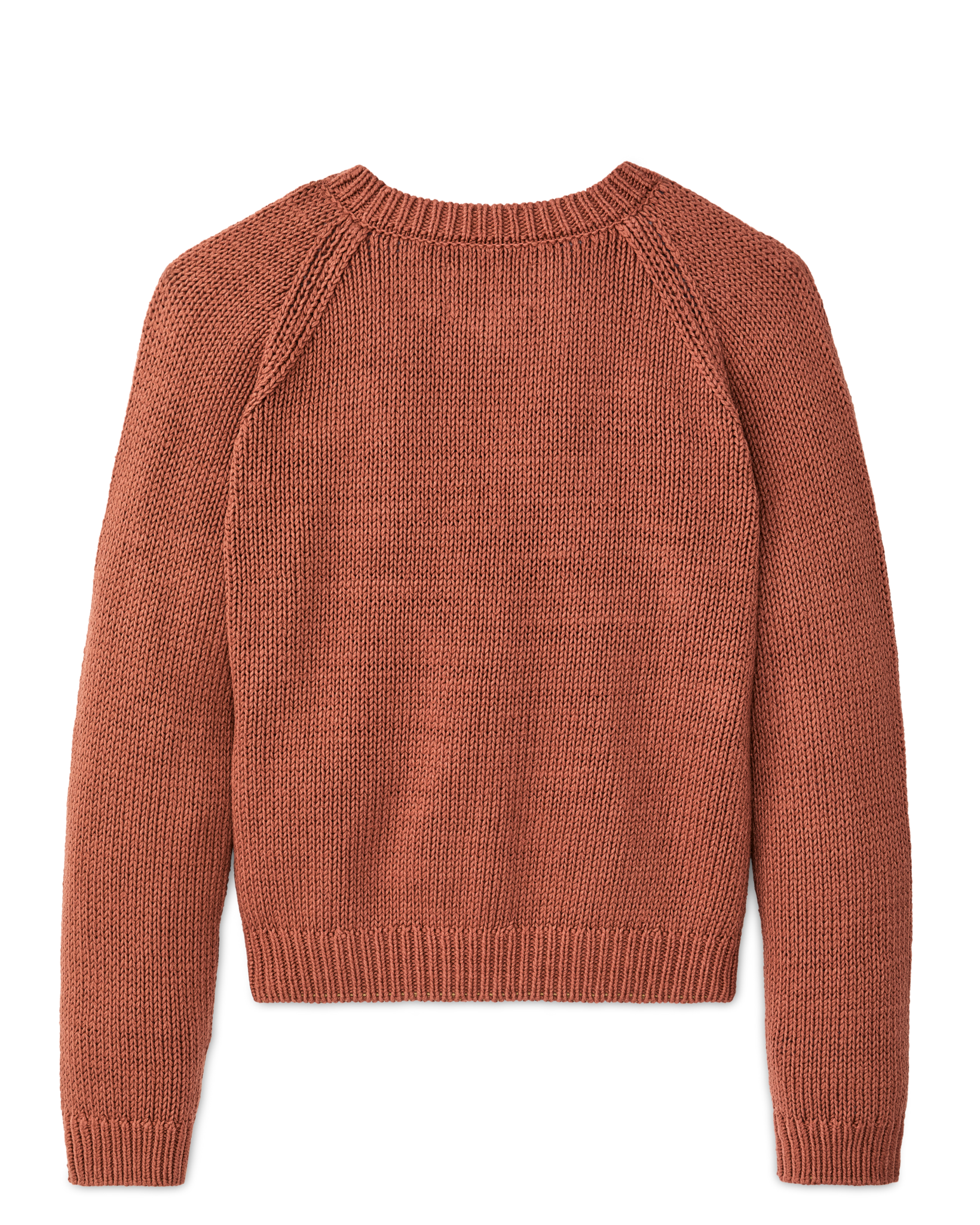 Women's Cotton Crewneck Sweater - Copper Brown - Image 7