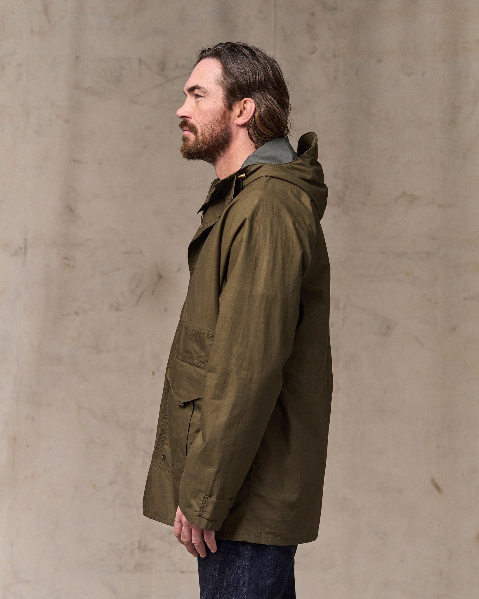 Dry Wax Omak Coat - Burnt Olive - Image 3