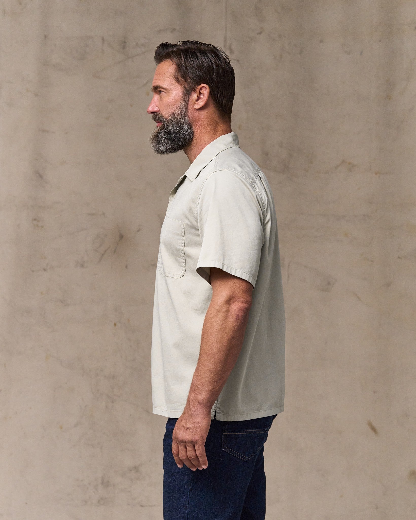 Short Sleeve 4.5-oz. Twill Shirt - Gray Sky - Image 3