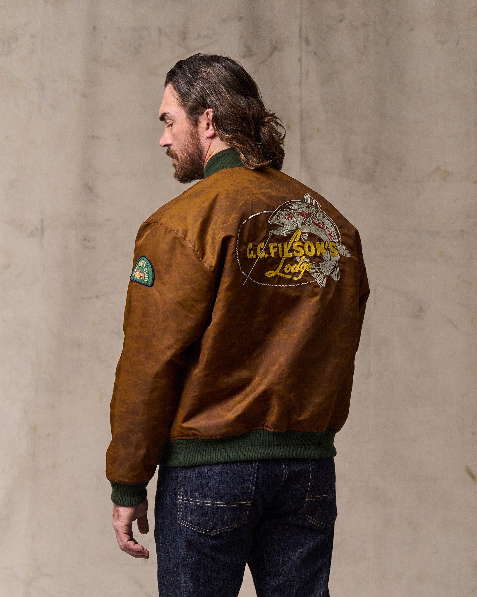 Embroidered Montlake Jacket - Whiskey - Image 2