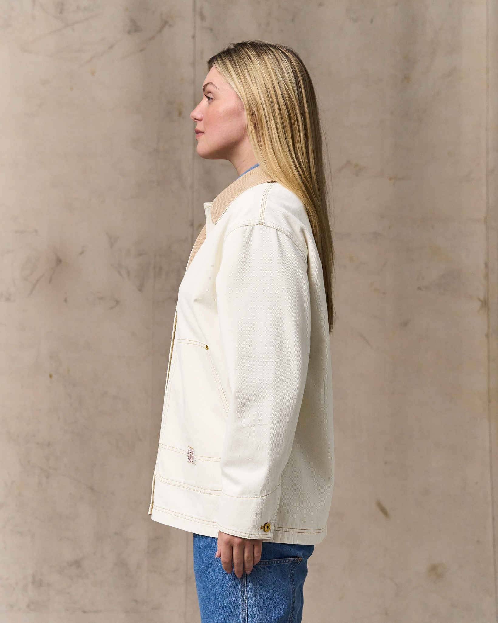 Women's 11-oz. Denim Barn Coat - Natural Seed - Image 3